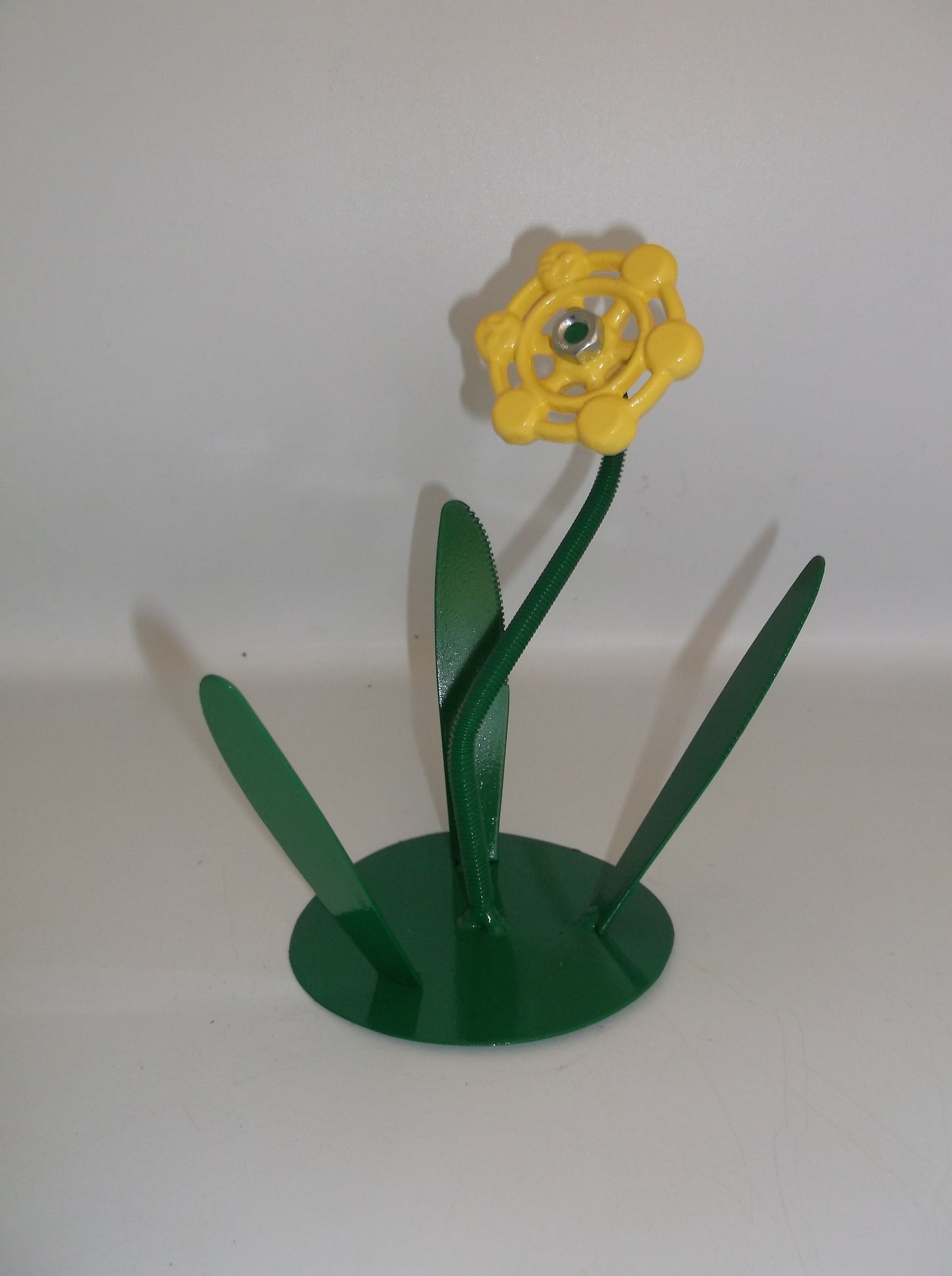 Yellow Metal Flower, Floral Decor, Faucet Flower