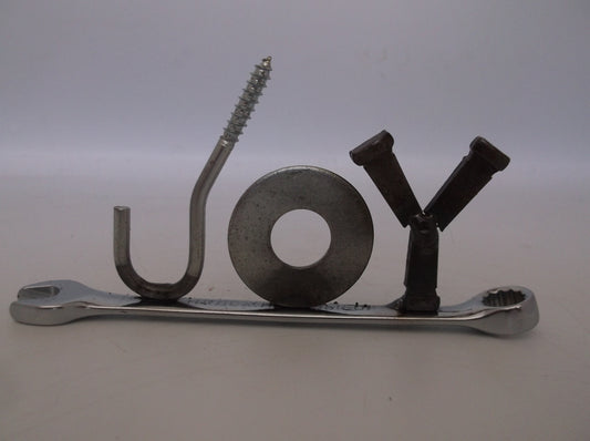Joy, Christmas Gift, tiny wrench, miniature welded metal art