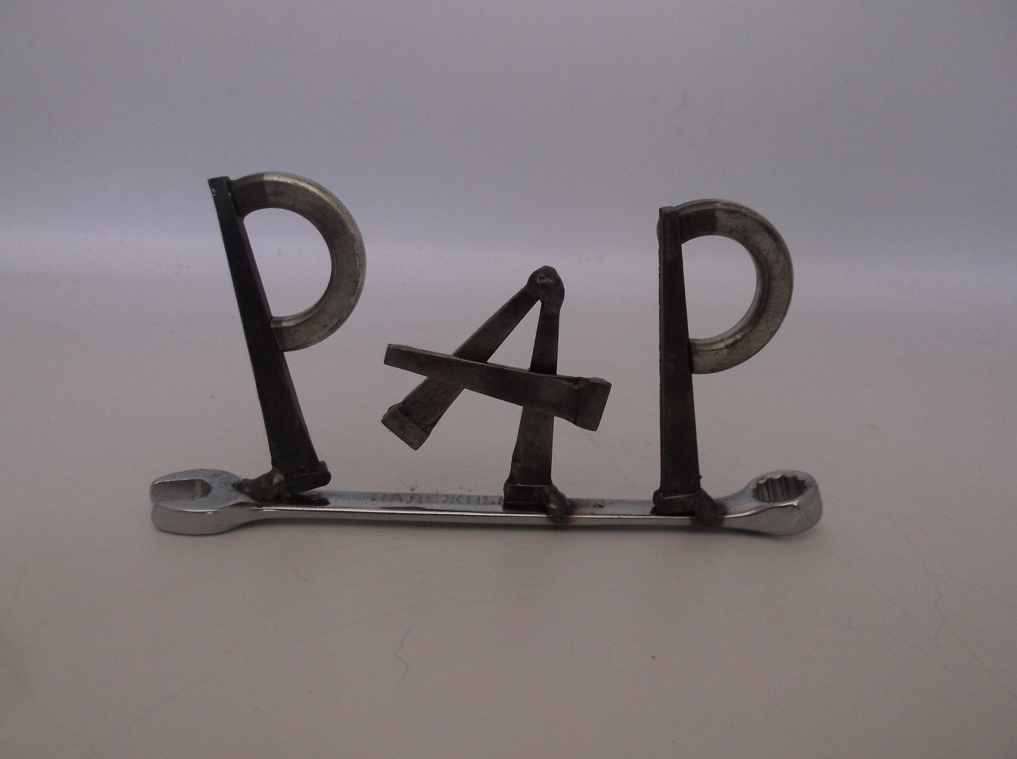 Pap, Fathers Day, tiny wrench, miniature welded metal art