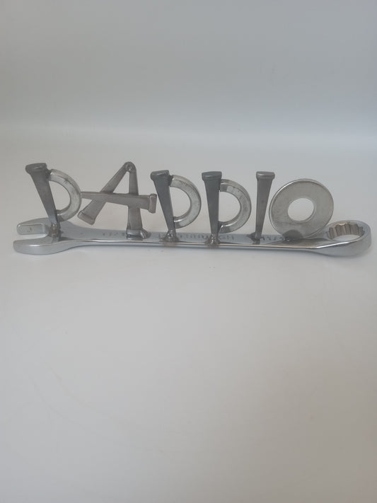 Daddio welded wrench, Father's Day present, Handyman tools, mechanic, metal art