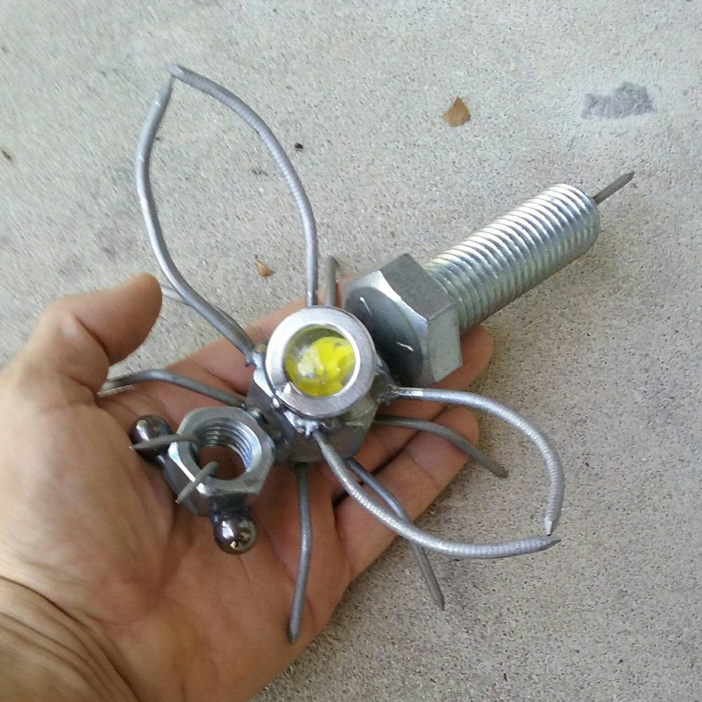 Bee Metal Sculpture, Bumble Bee Garden Stake, Hornet Welded Yard Art