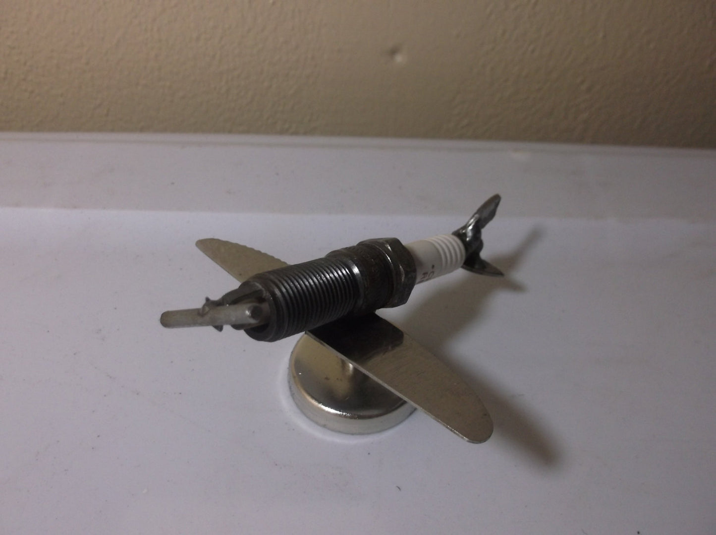Airplane Model Spark Plug Sculpture Magnet
