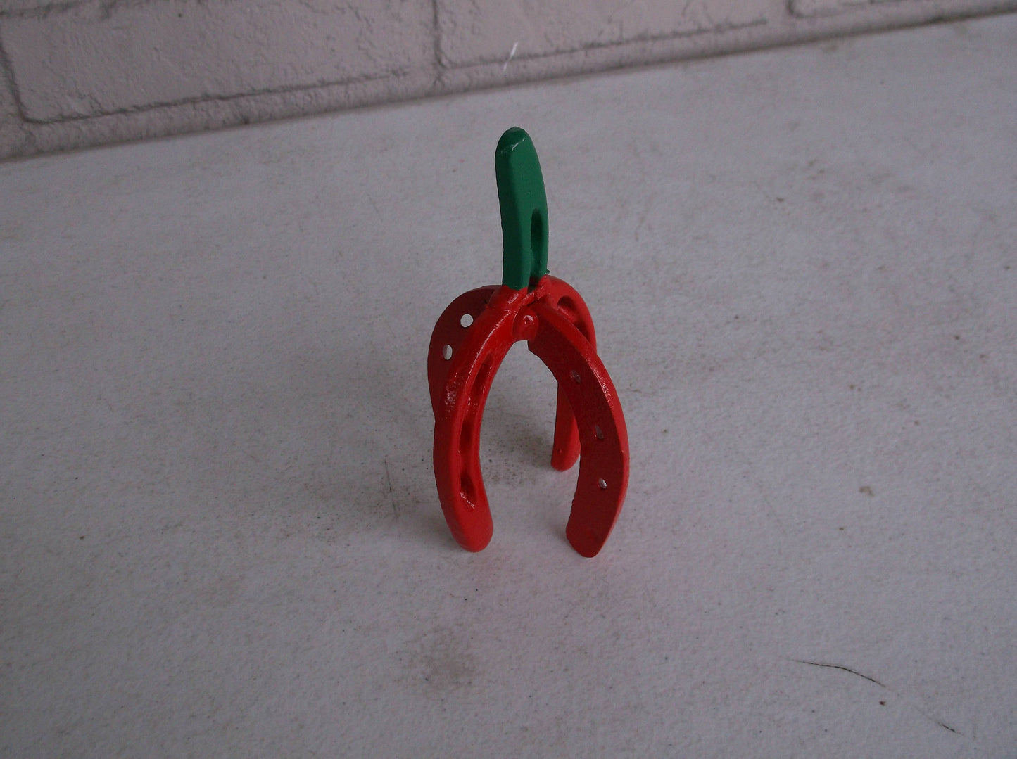 Horseshoe Apple, Upcycled Metal Art