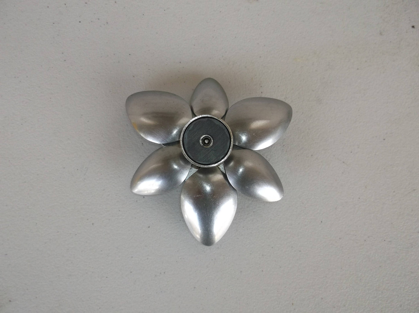 Blue Spoon Flower Metal Magnet, Refrigerator Magnet