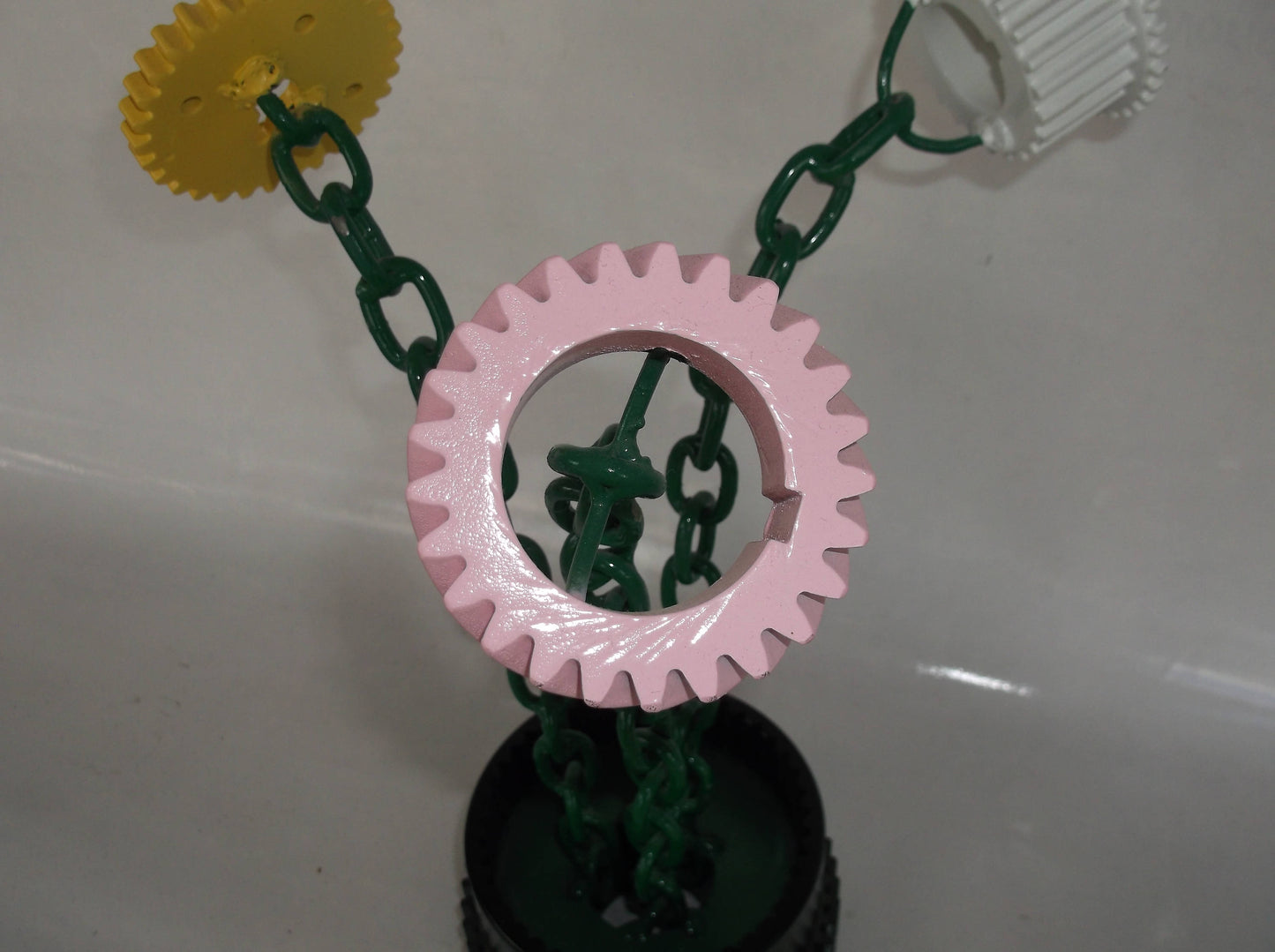 Floral Sculpture, Welded Metal Gears, Flower Arrangement. up cycled art