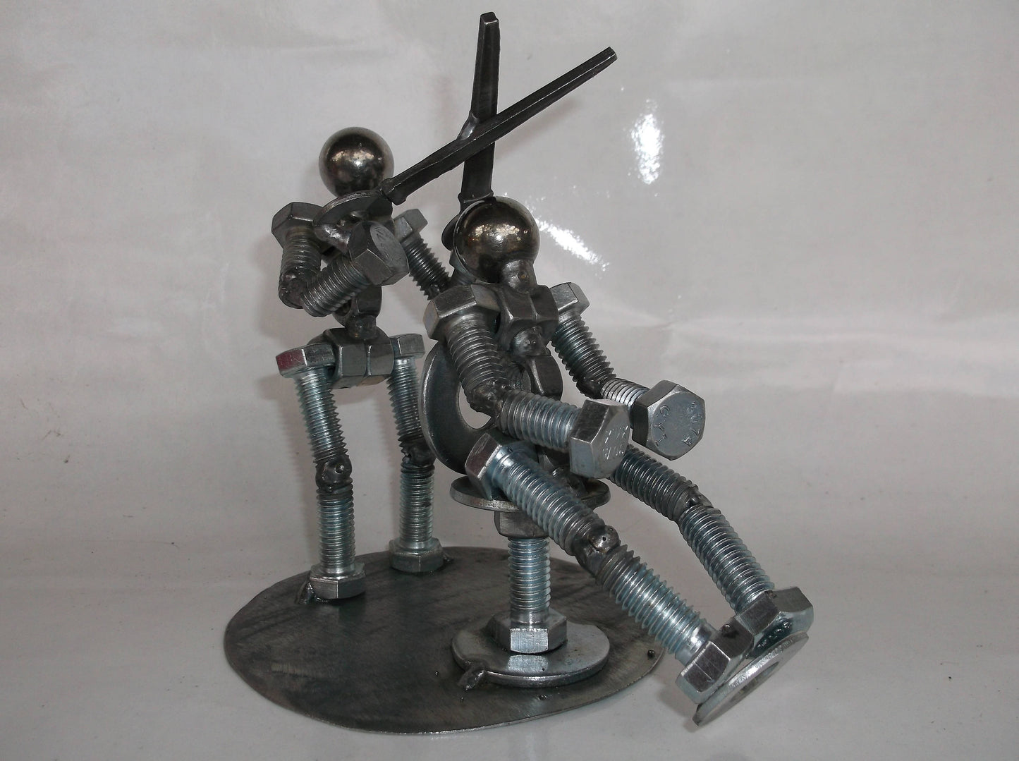 Female Hair Dresser, Metal Bolt Figurine, People