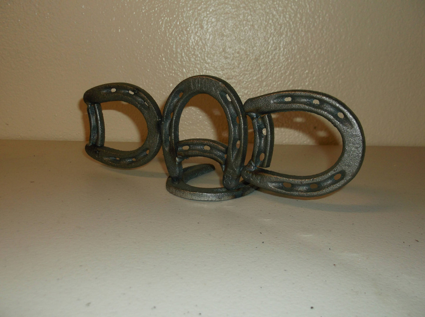 Horseshoe Present for Dad, Fathers Day Welded Metal Art