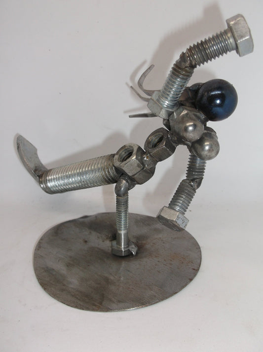 Mermaid, Metal Bolt Figurine, Recycled Metal Art