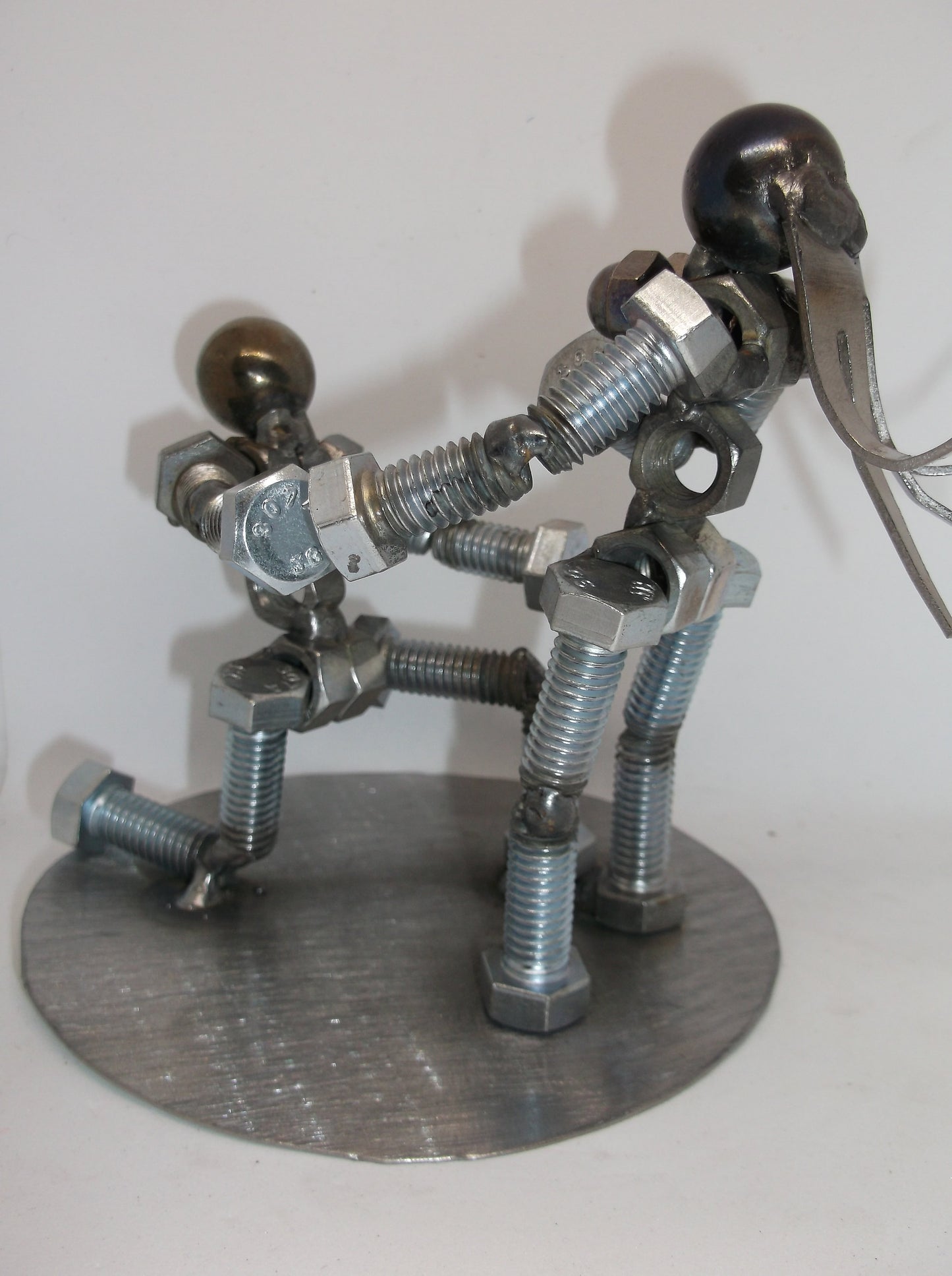 Marriage, Engagement, Proposal, Couple, Relationship, Metal Bolt Figurine,