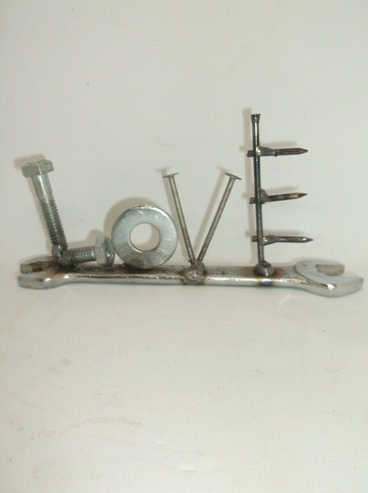Love Valentine Gift, Tiny wrench, Valentines Day present, Upcycled Art