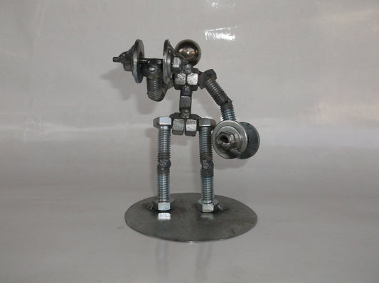 Dumbbell Weight Lifter, Metal Bolt Figurine, Athletes