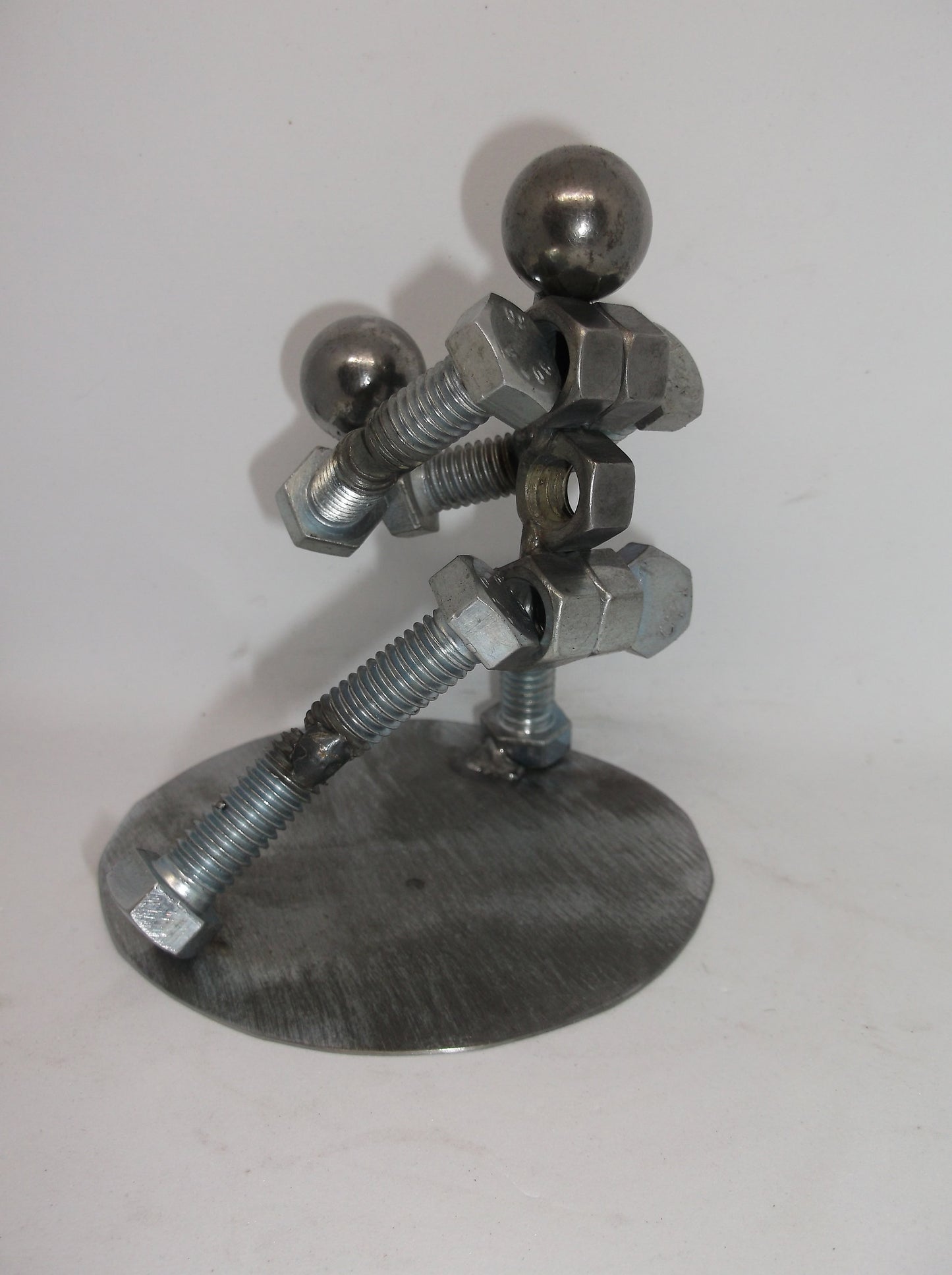 Volleyball Player, Metal Figurine, Upcycled Metal Art