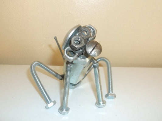 Monkey Miniature Figurine, recycled welded metal art
