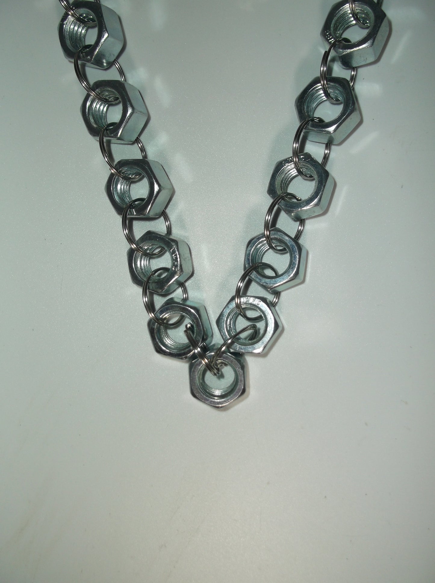 Nut Necklace, Crazy Nut Necklace, Zinc Plated Necklace, Up cycled handmade necklace