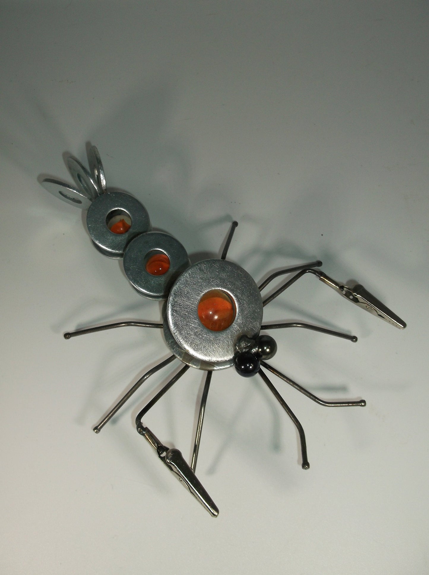 Orange Lobster Metal Sculpture Magnet