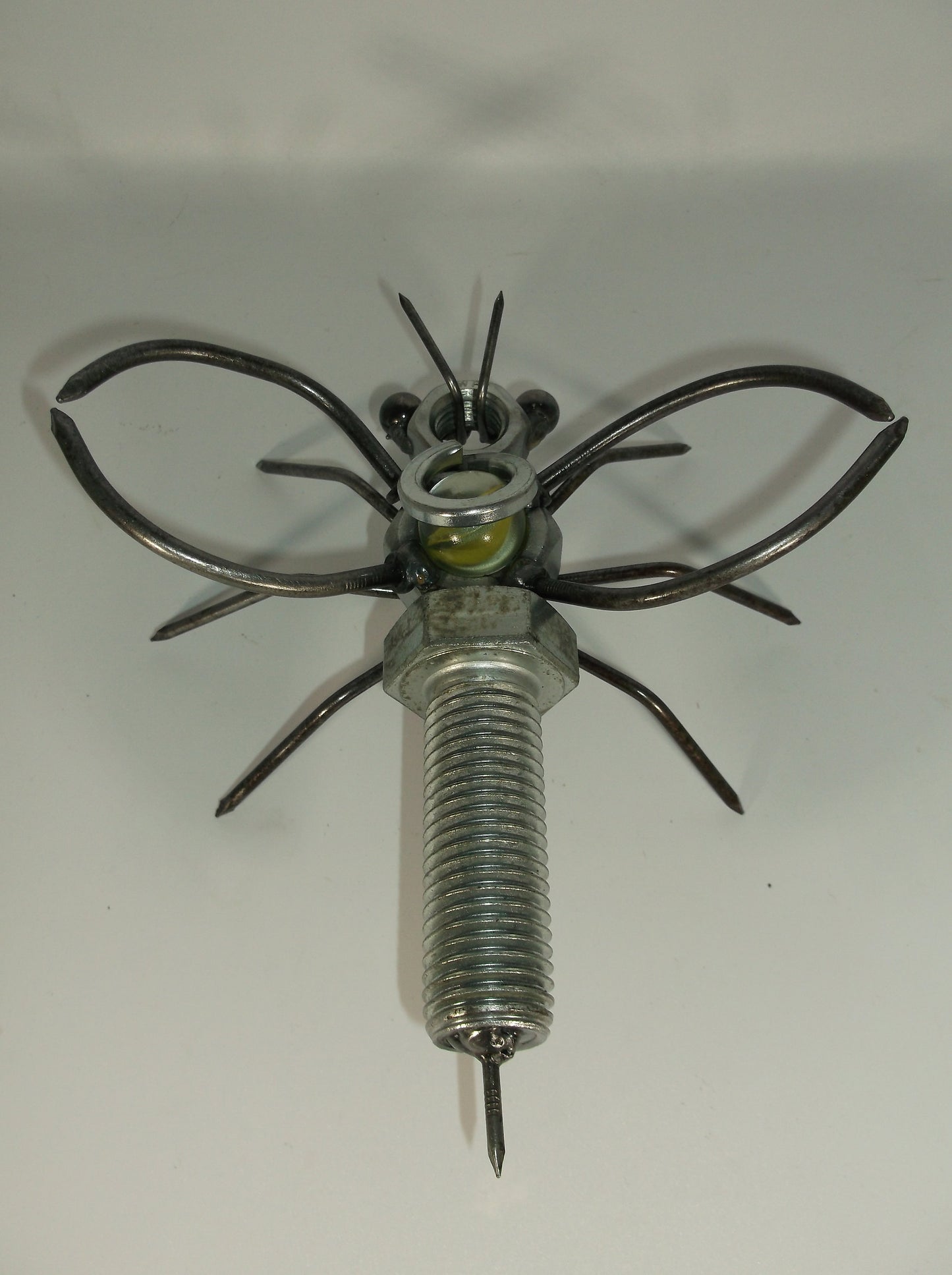 Bee Metal Sculpture, Bumble Bee Garden Stake, Hornet Welded Yard Art