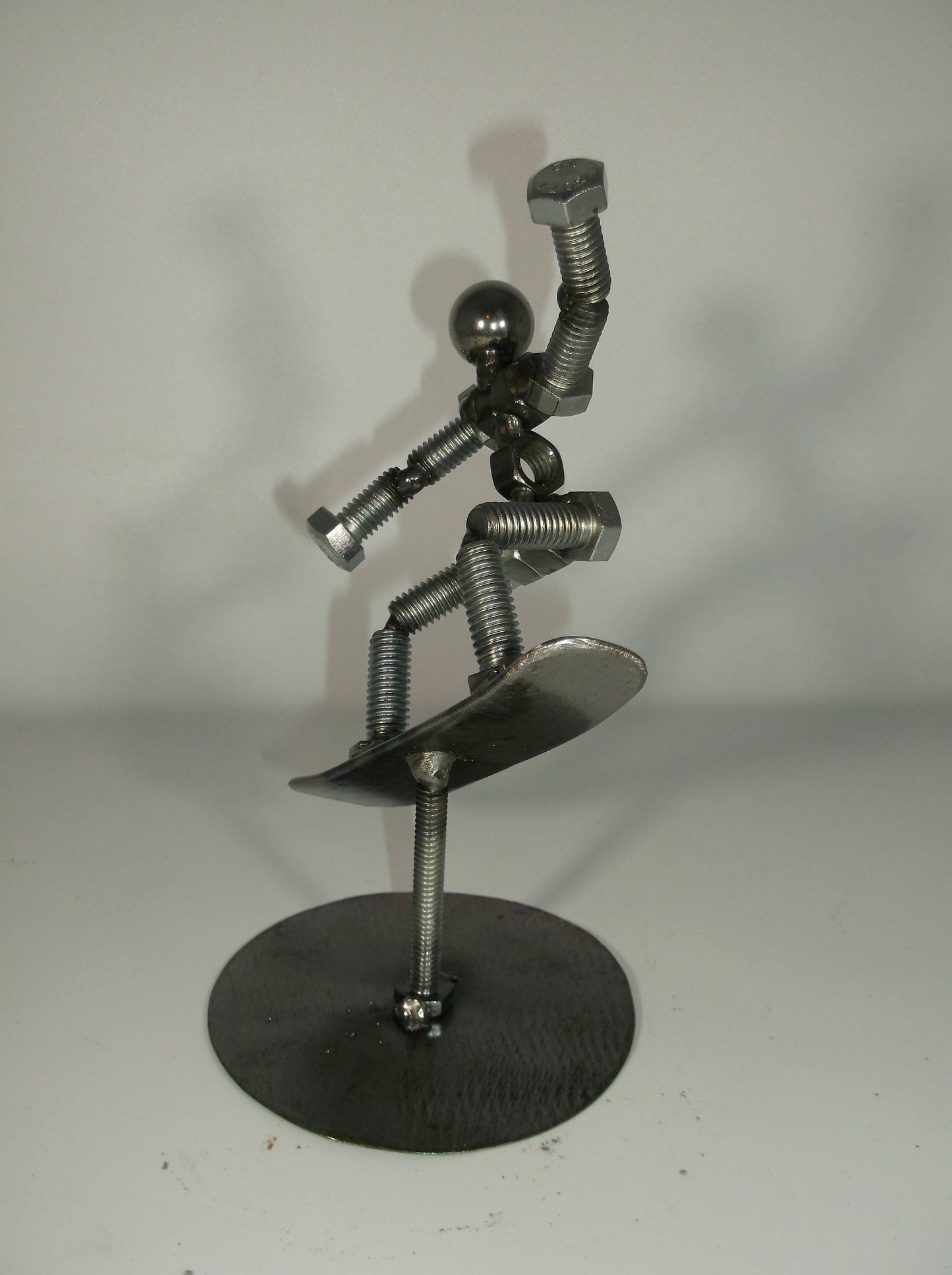 Snow Boarder Metal Bolt Figurine
