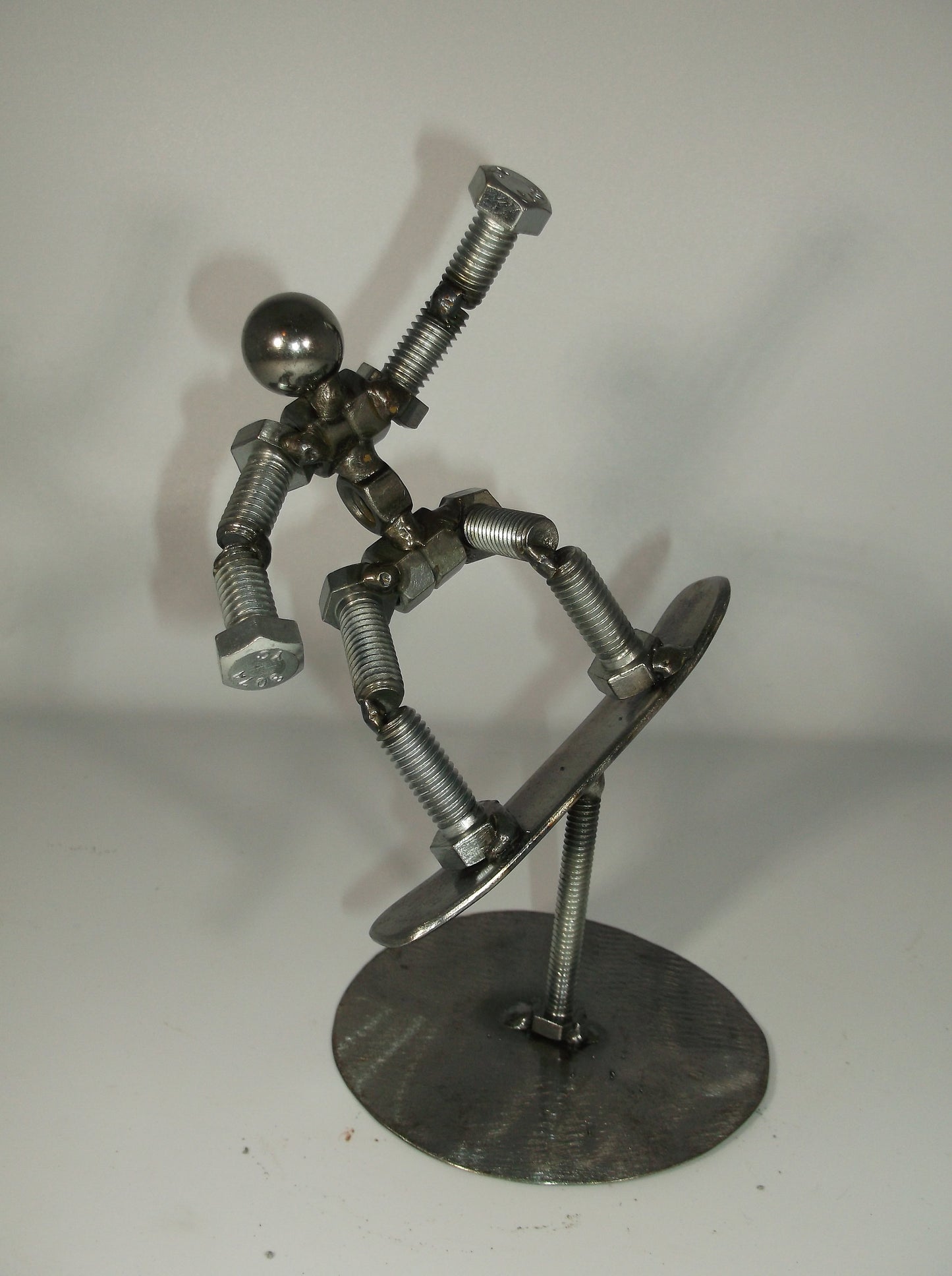 Snow Boarder Metal Bolt Figurine