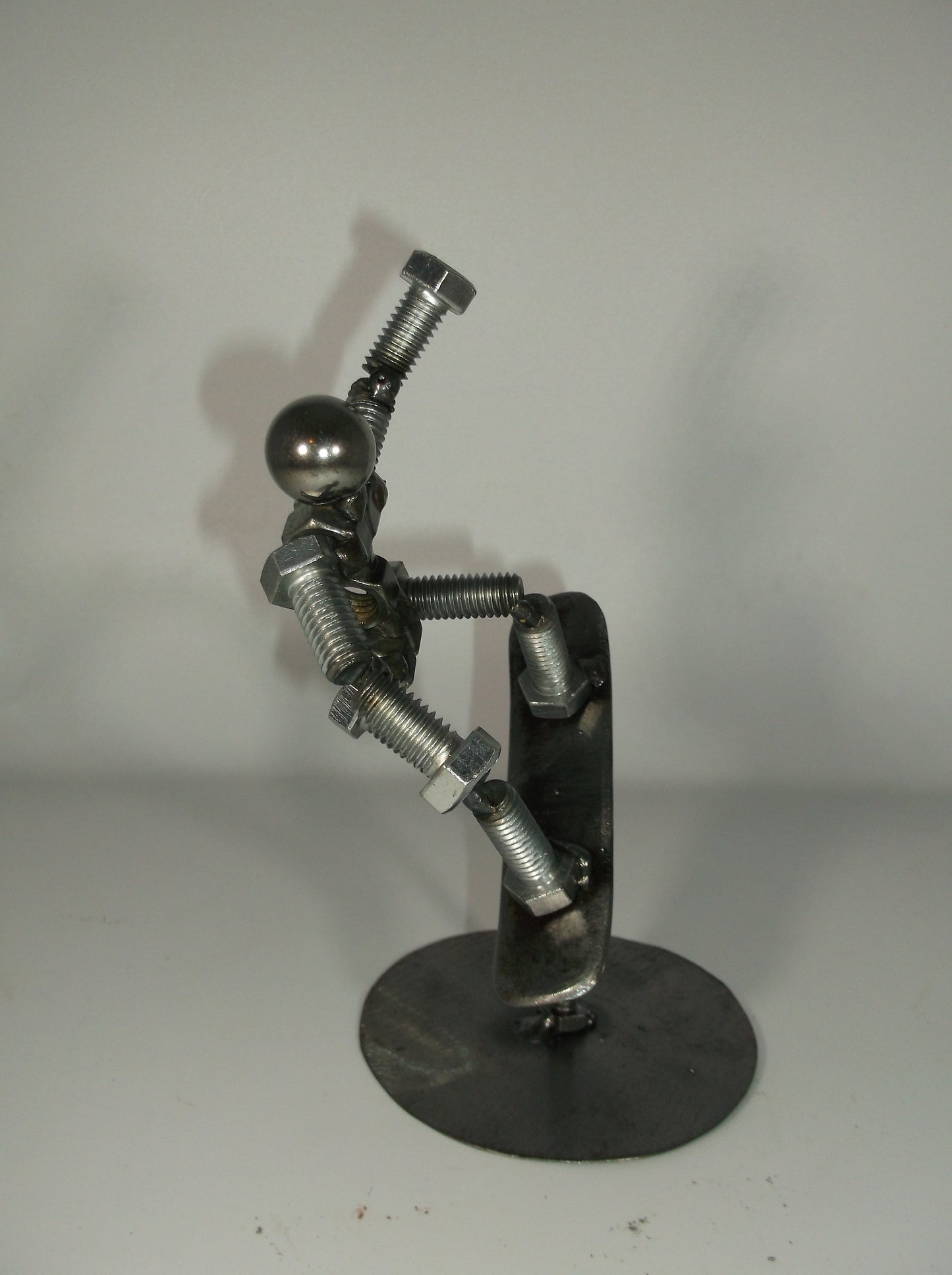 Snow Boarder Metal Bolt Figurine