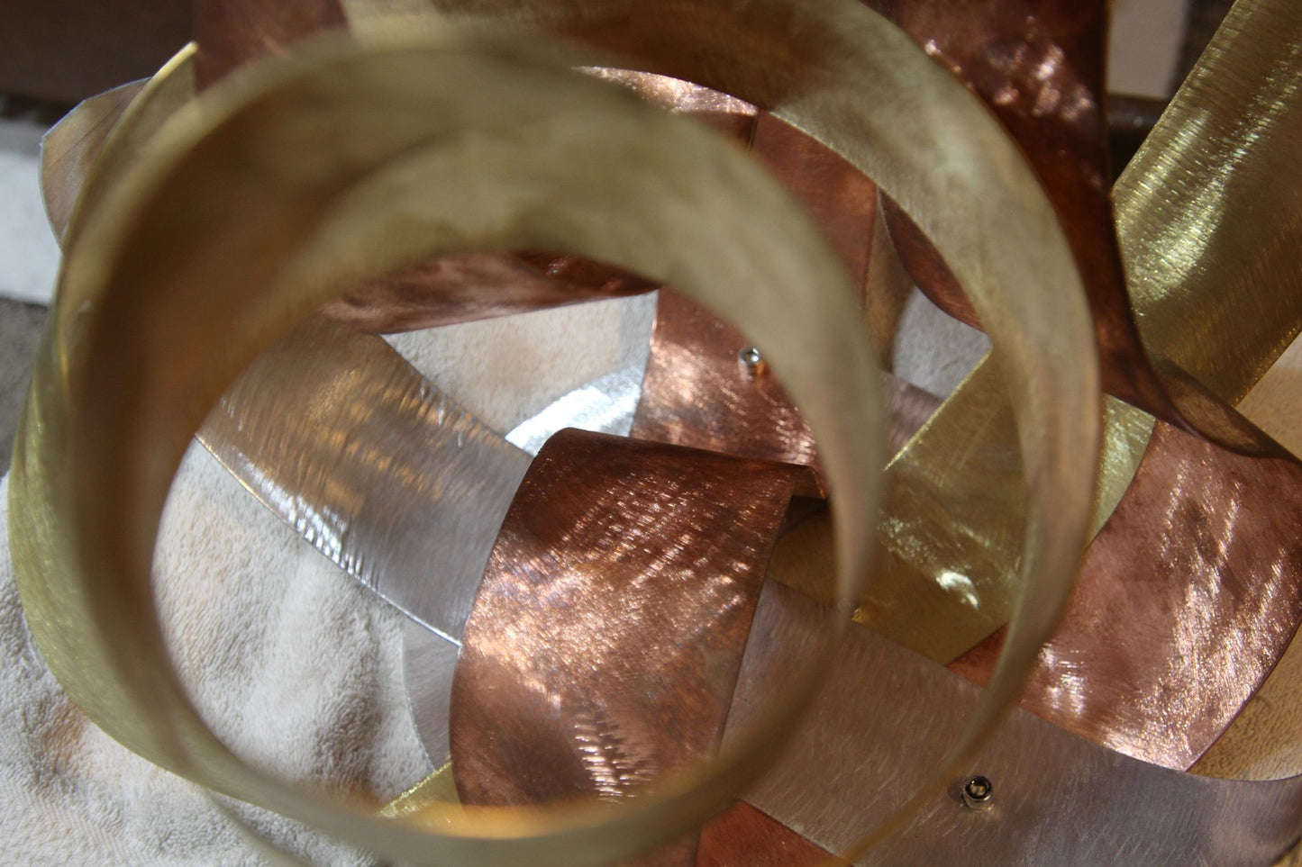 Luxury Copper, Brass Sculpture Modern Indoor Outdoor Art "FIRE"