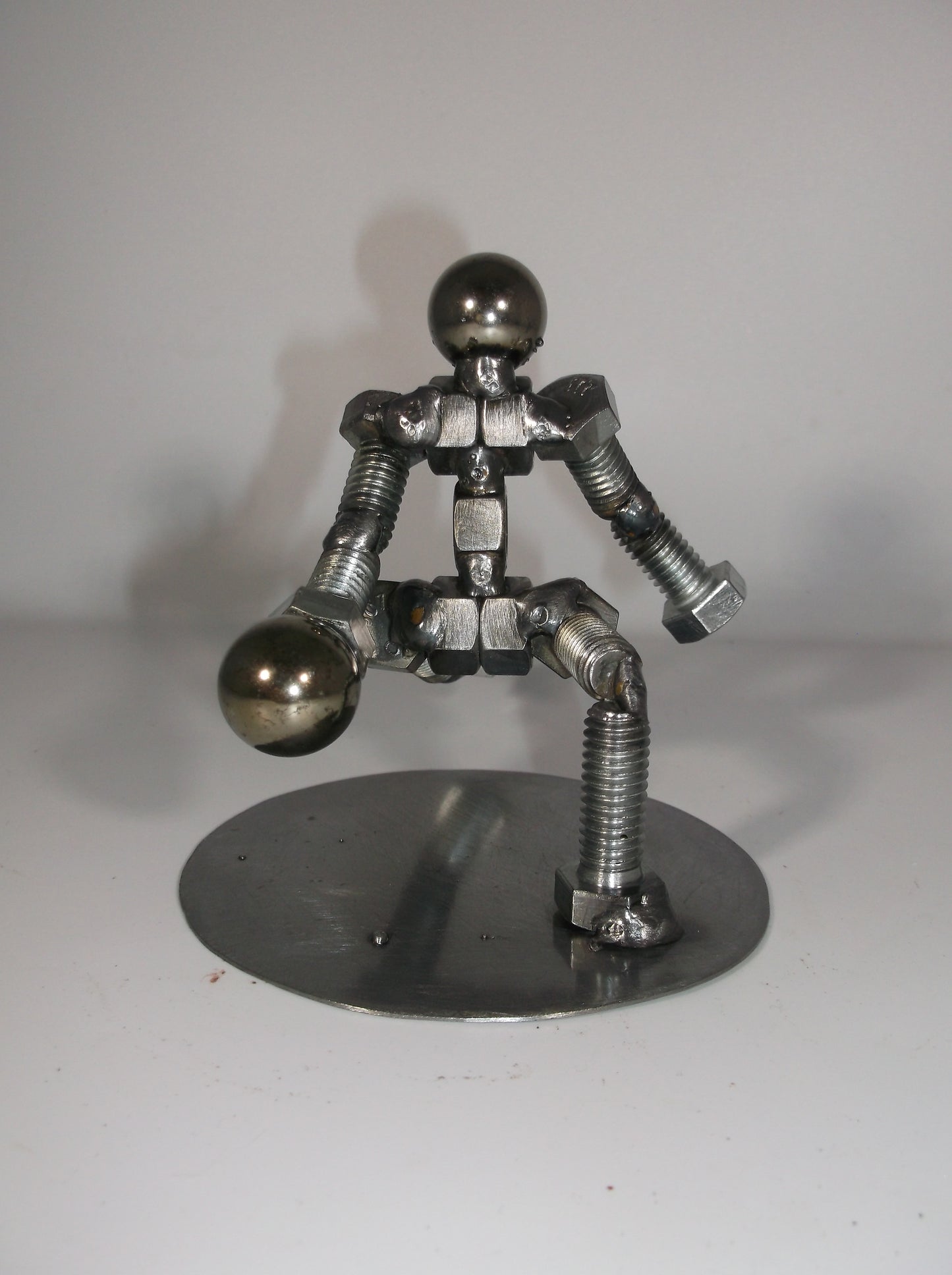 Bowler Metal Bolt Figurine, Miniature Athlete