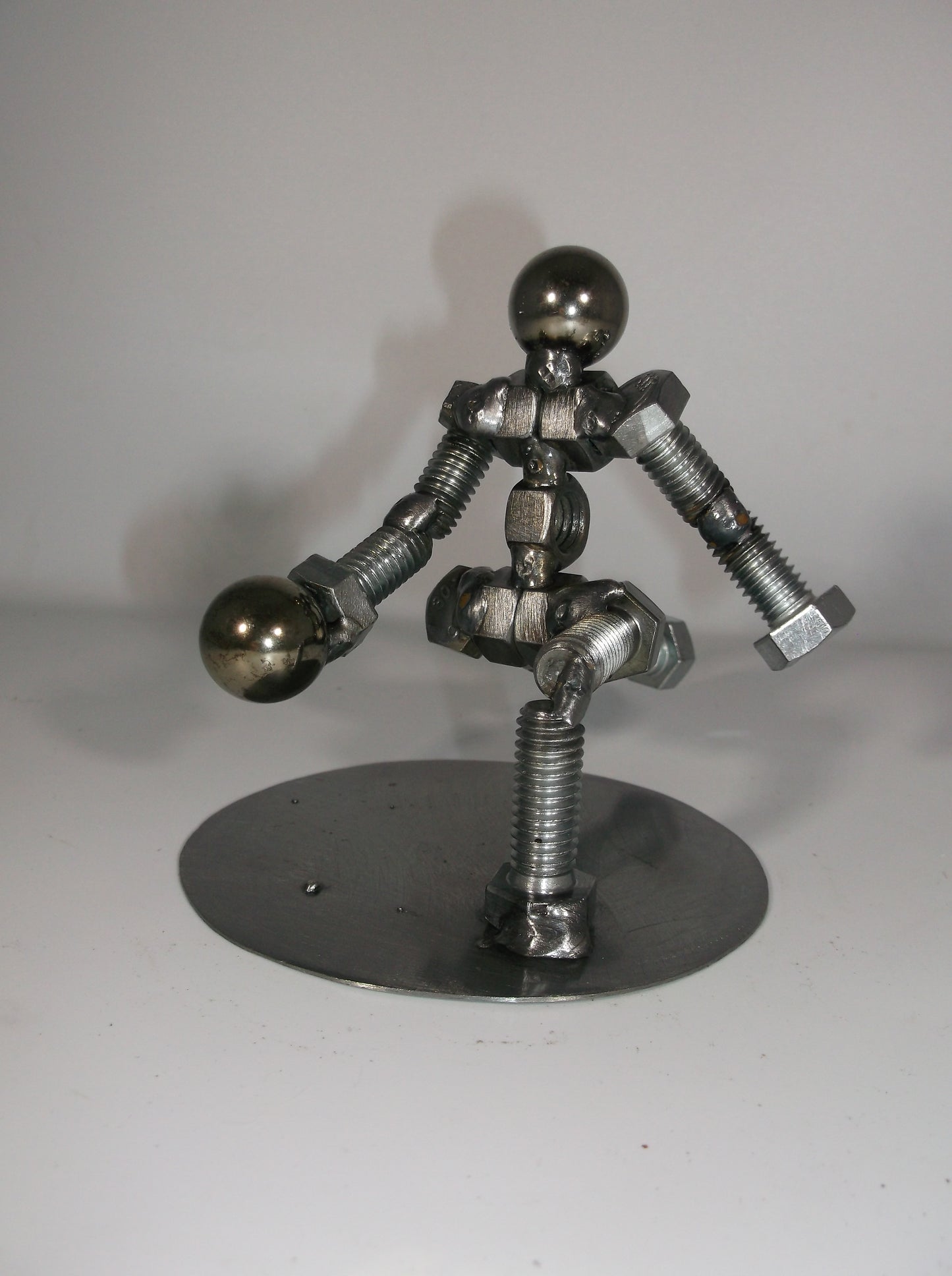 Bowler Metal Bolt Figurine, Miniature Athlete