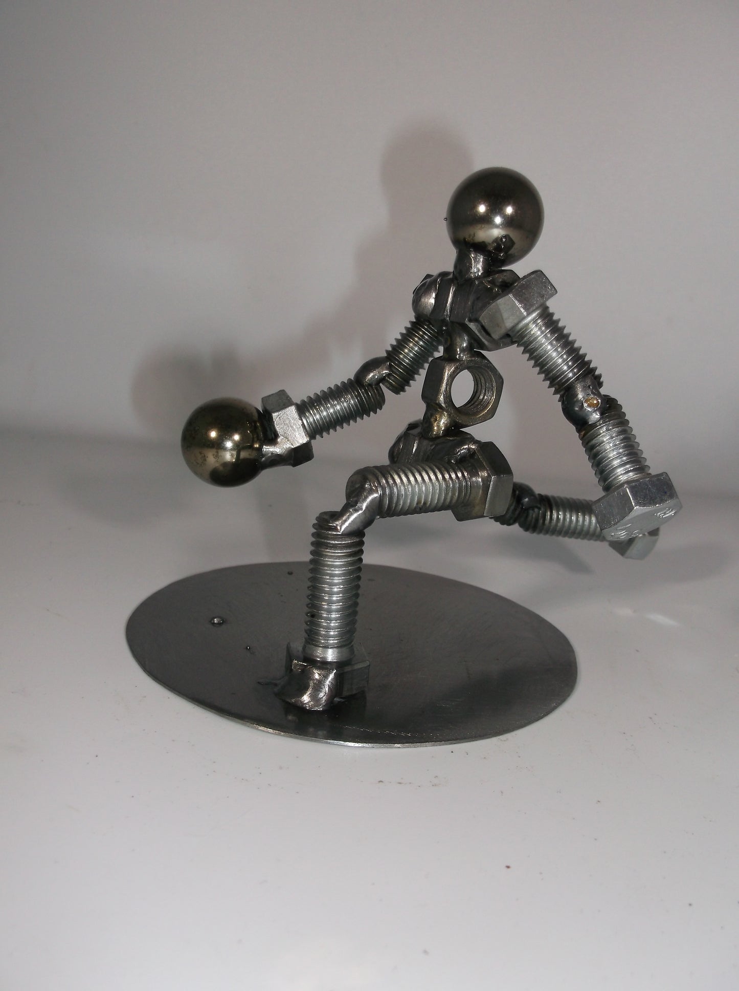 Bowler Metal Bolt Figurine, Miniature Athlete