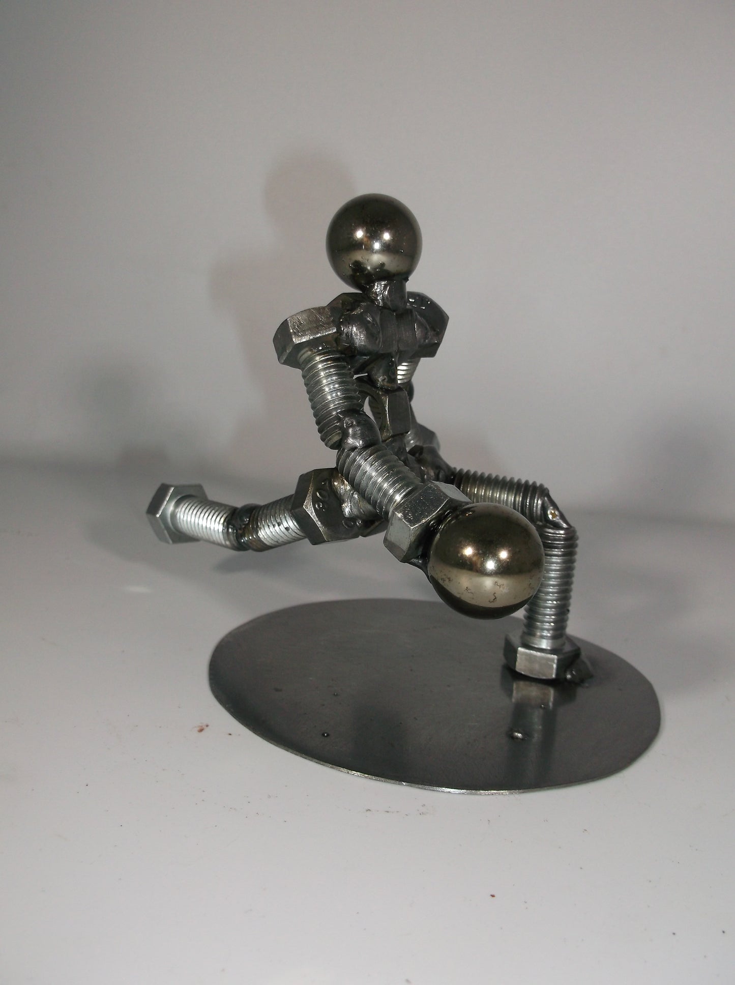 Bowler Metal Bolt Figurine, Miniature Athlete