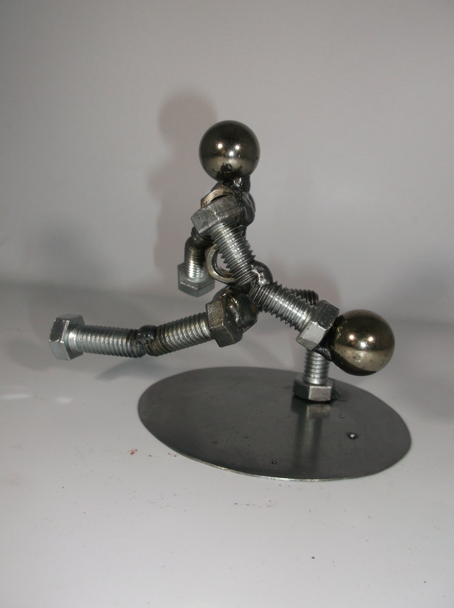 Bowler Metal Bolt Figurine, Miniature Athlete