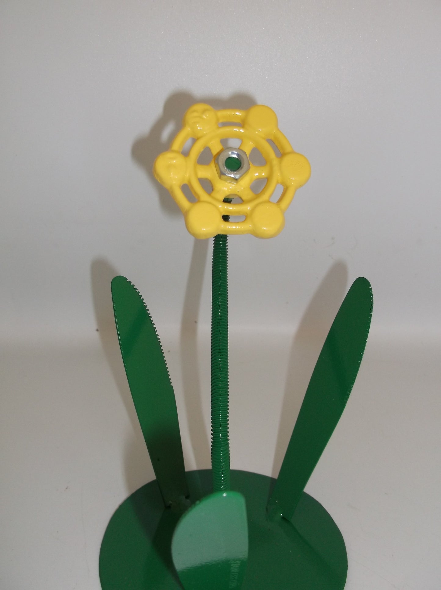 Yellow Metal Flower, Floral Decor, Faucet Flower