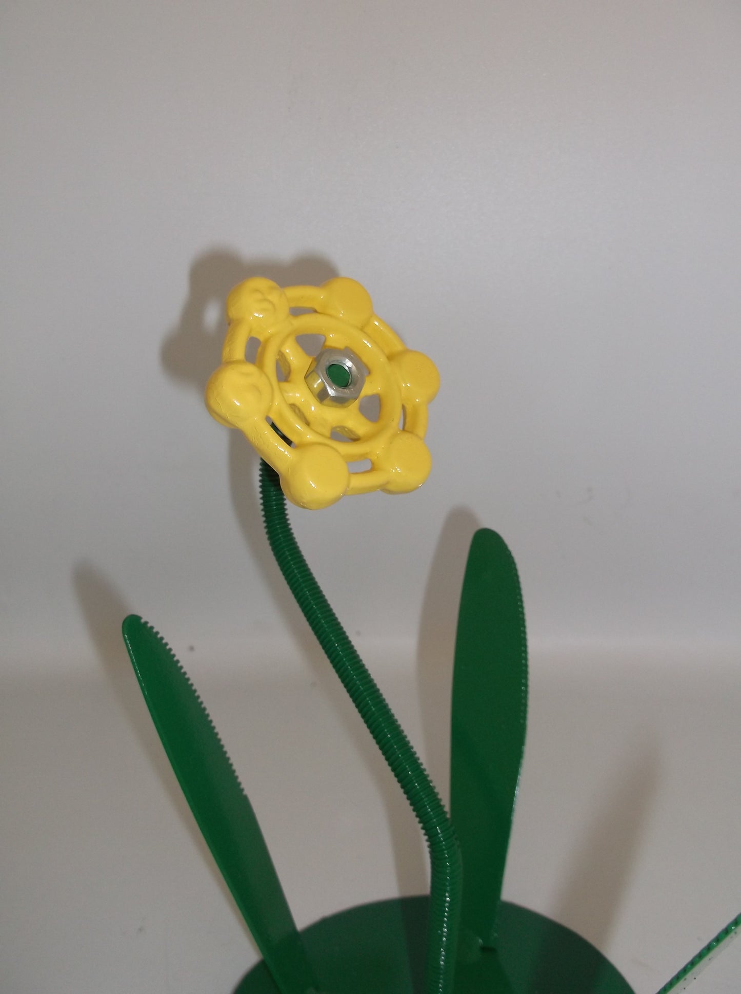 Yellow Metal Flower, Floral Decor, Faucet Flower