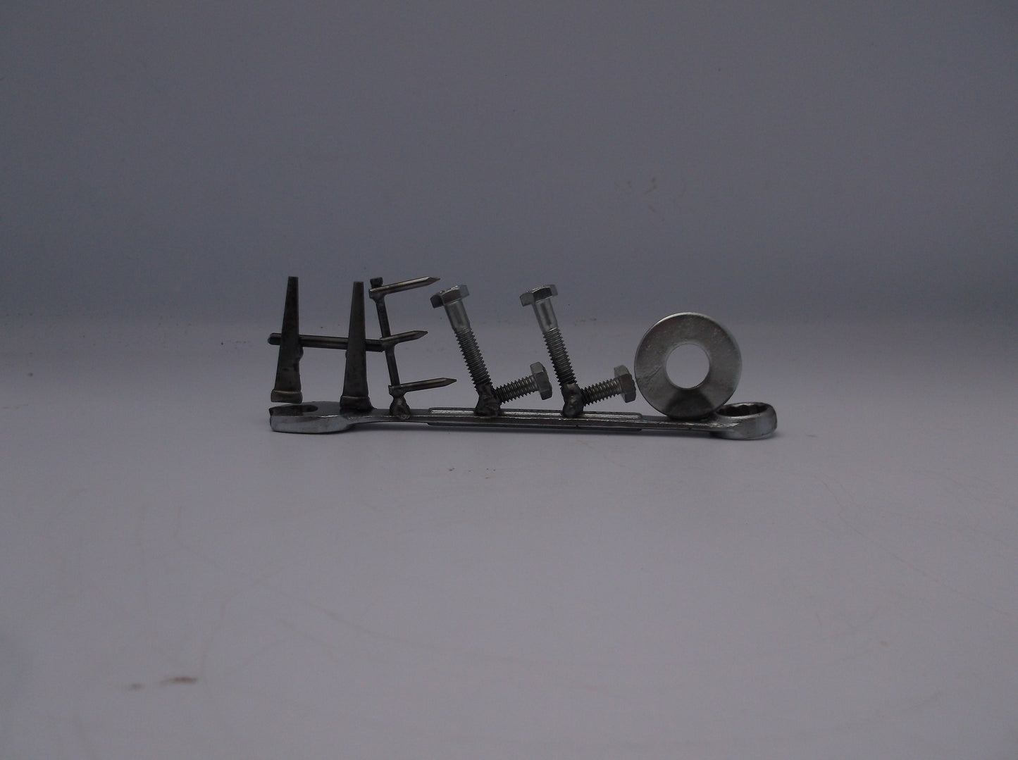 Hello, miniature gift ideas, recycled, up cycled, welded metal wrench
