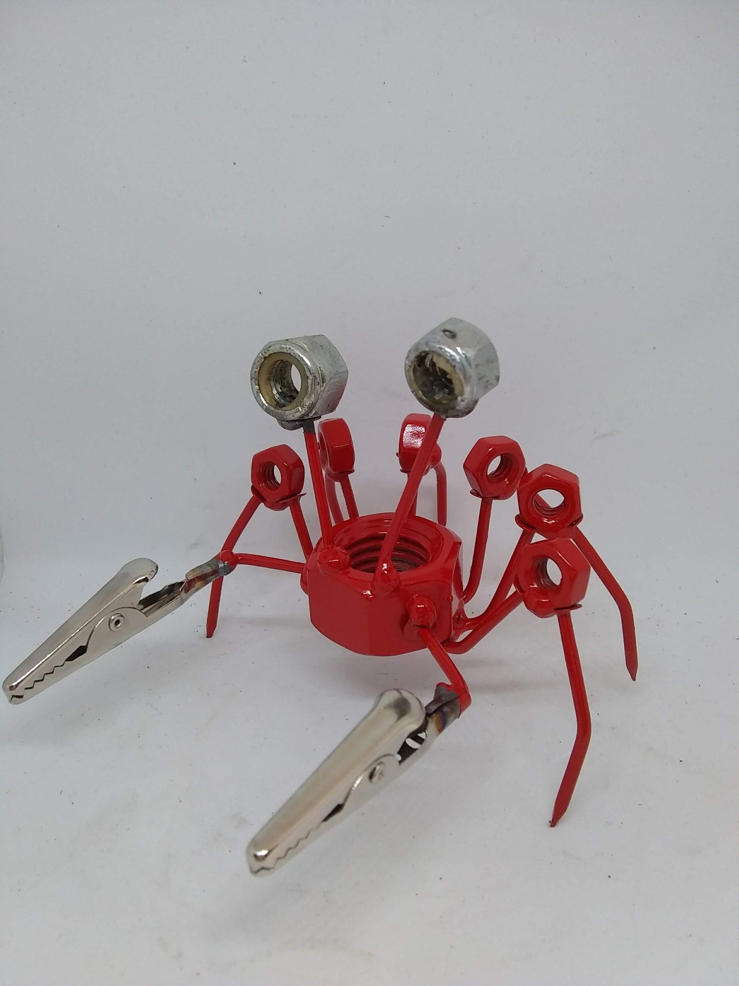 Red Crab, Metal Welded Art, Miniature Figurine