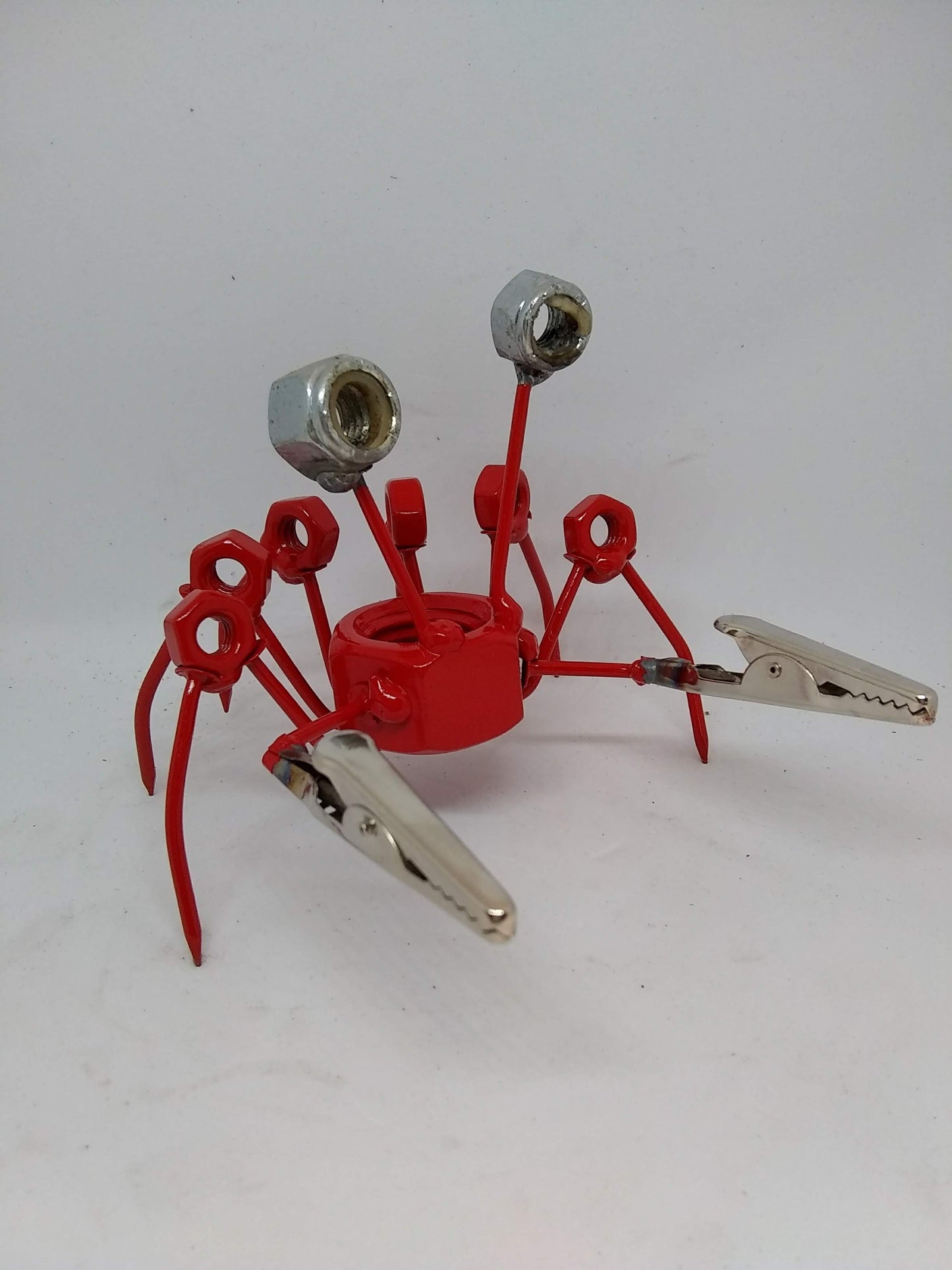 Red Crab, Metal Welded Art, Miniature Figurine