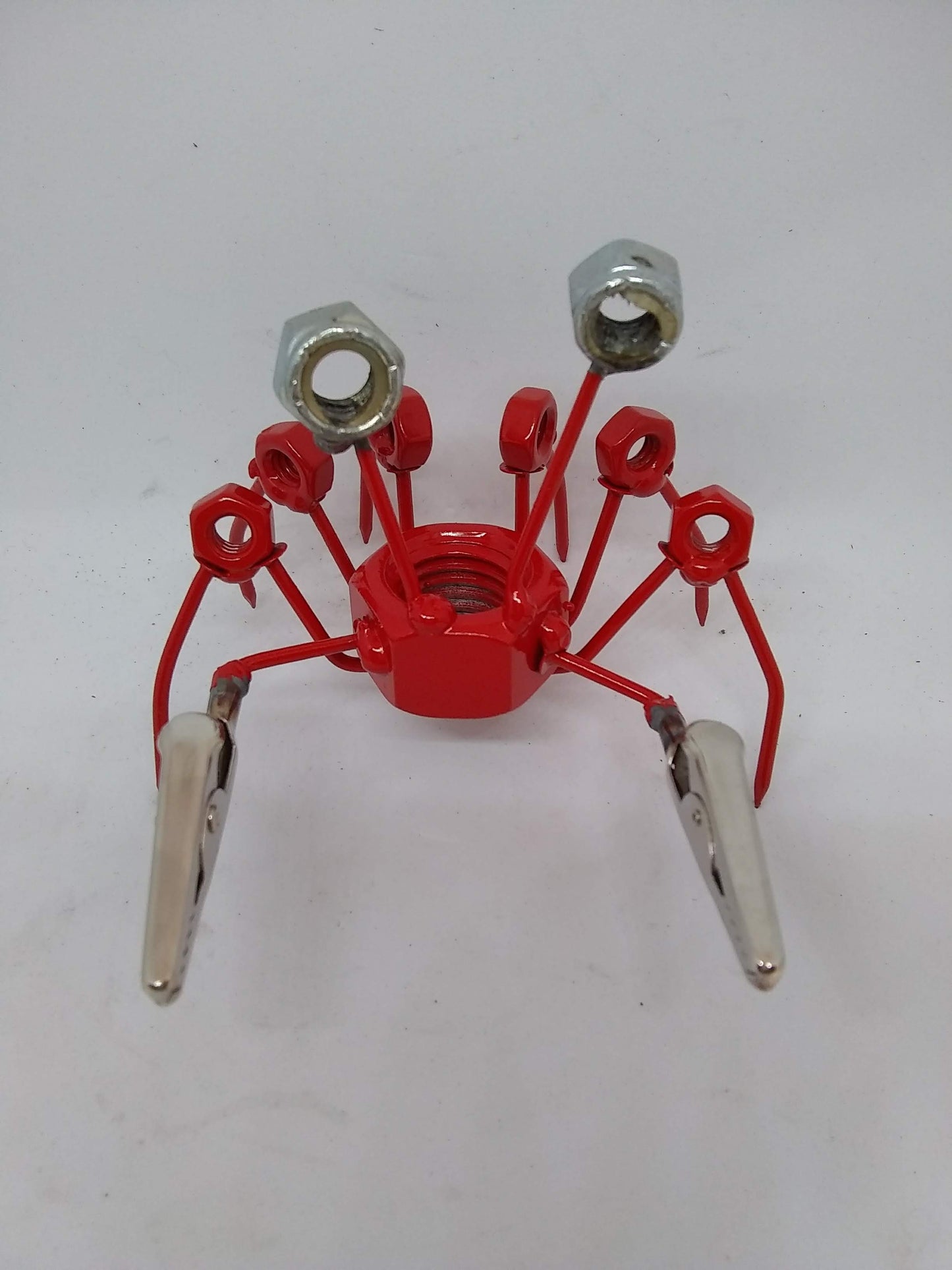 Red Crab, Metal Welded Art, Miniature Figurine