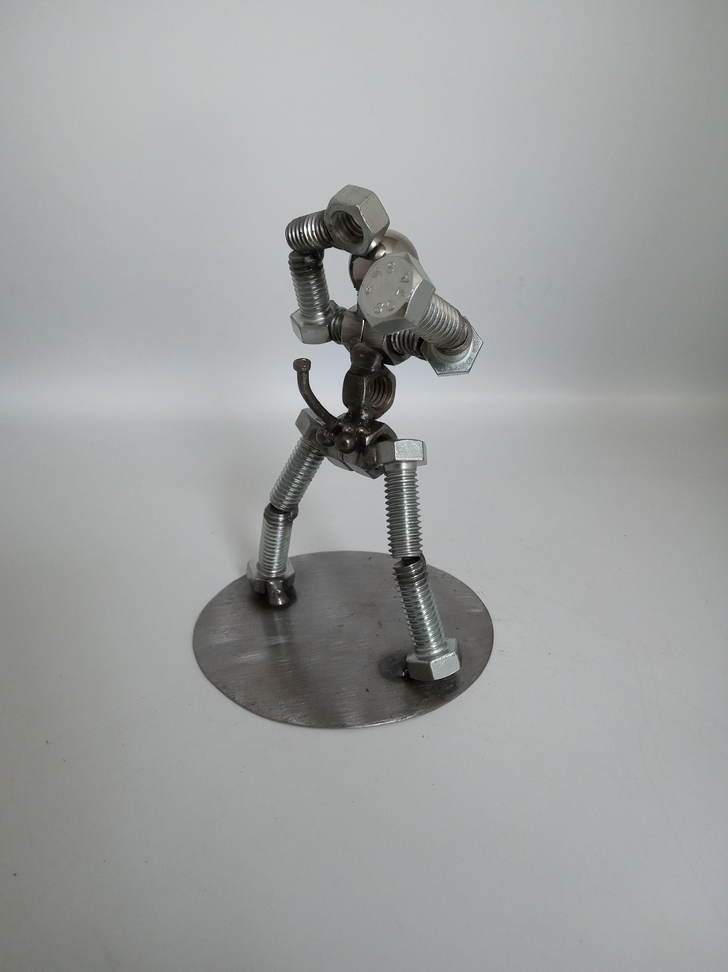 Weiner man, gag joke, handmade moving ornament, Metal Bolt Figurine