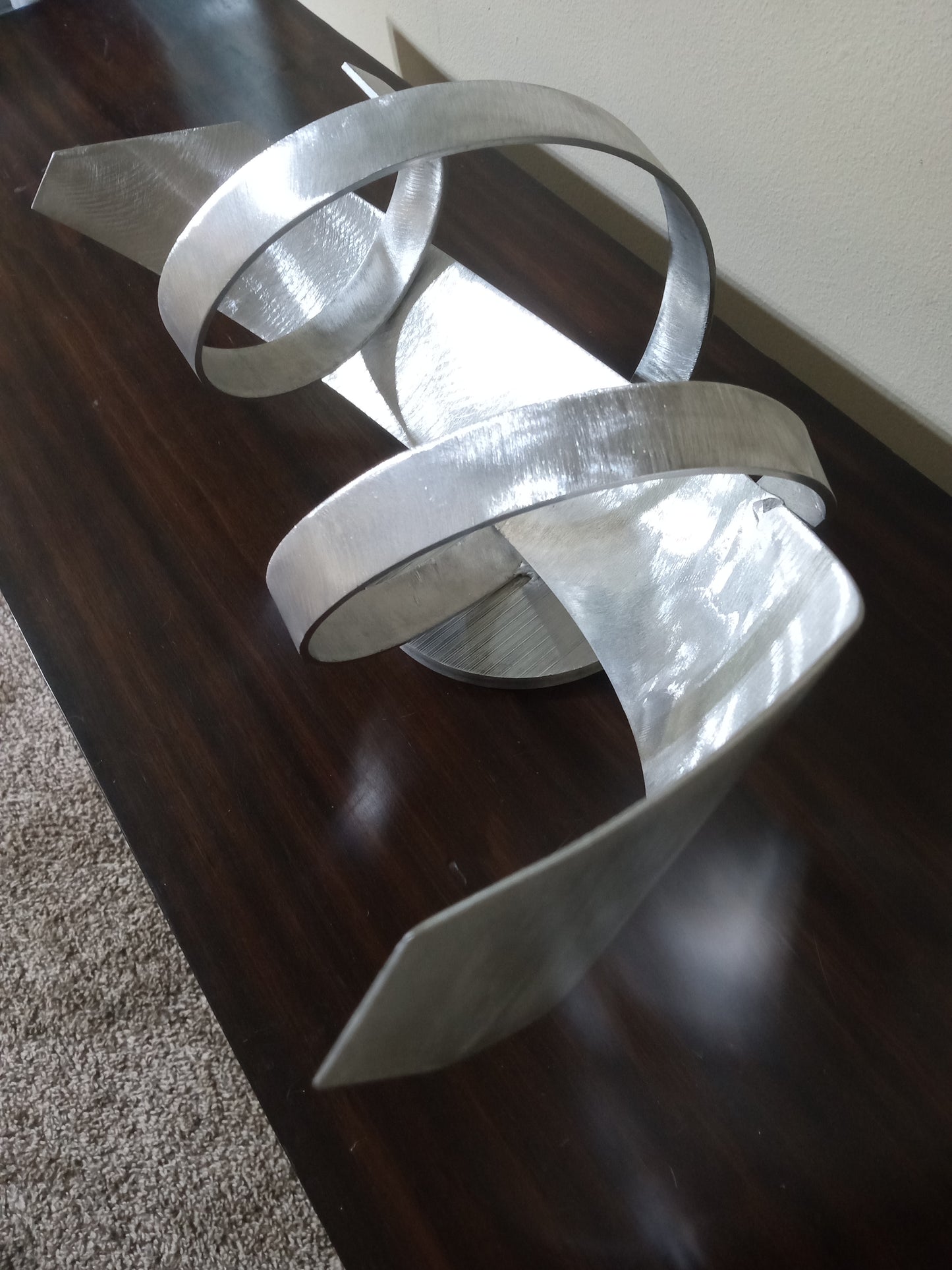 Modern Aluminum Sculpture, Luxury Indoor Outdoor art, Metal Home Décor