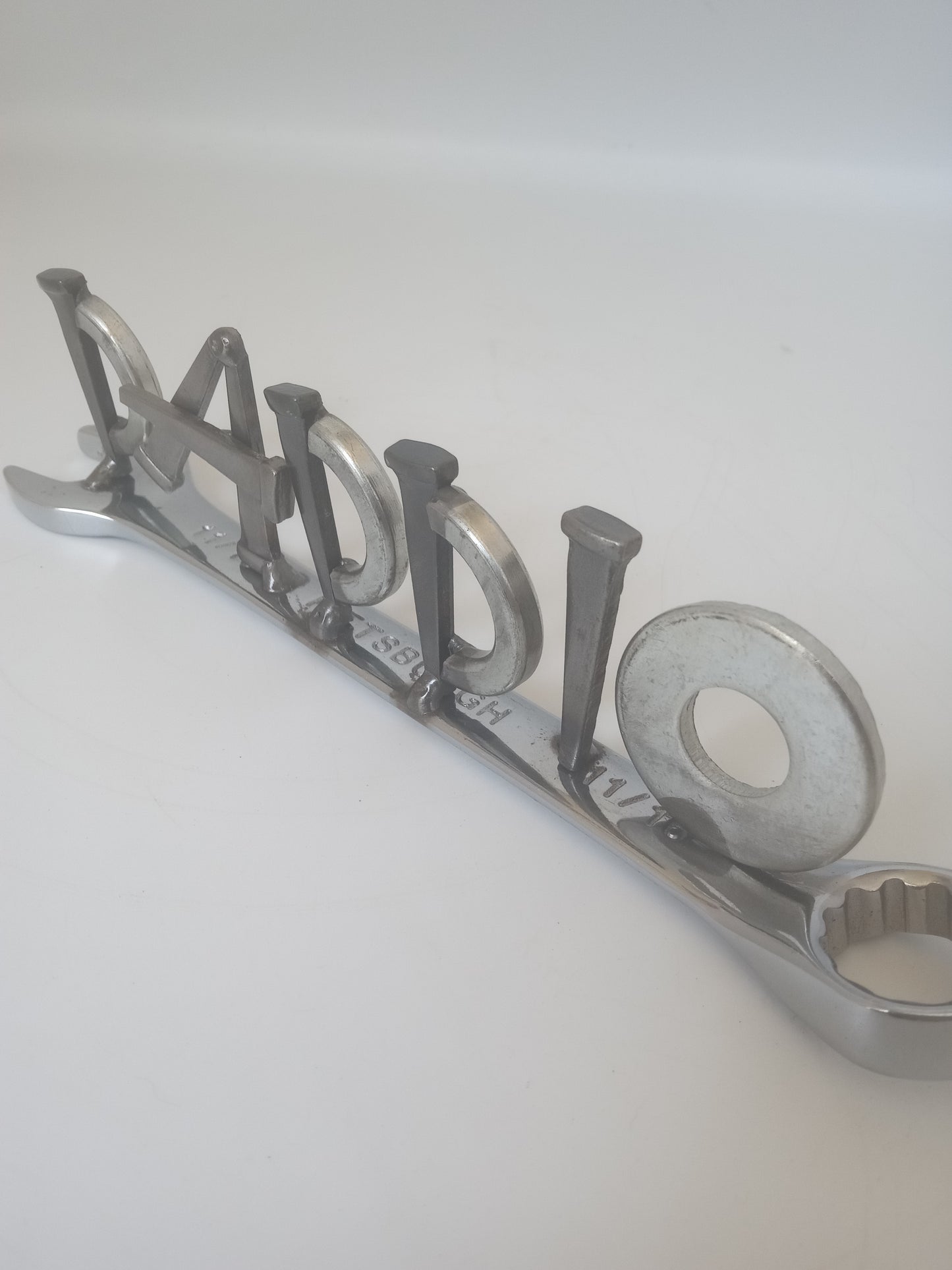 Daddio welded wrench, Father's Day present, Handyman tools, mechanic, metal art