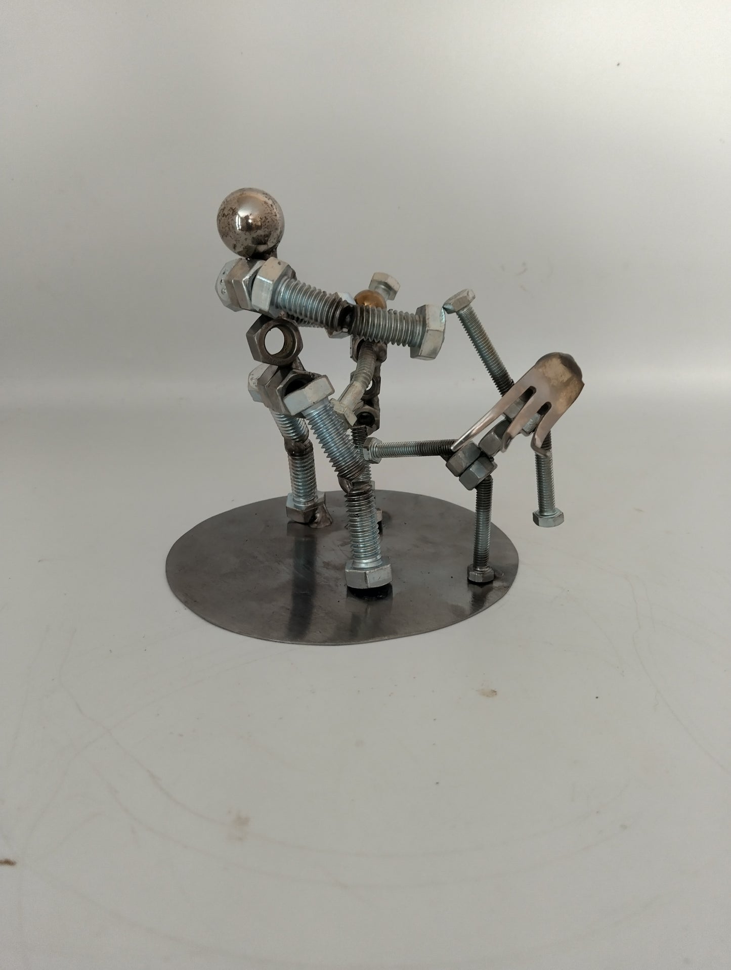Family, Dad Son and Daughter, Couple, Household, Relationship, Metal Bolt Figurines