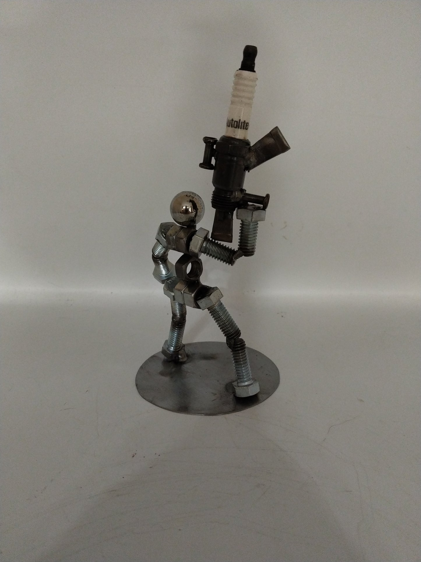 Hunter, Sharp Shooter, AR15 Metal Bolt Figurine, Upcycled Art, Miniature