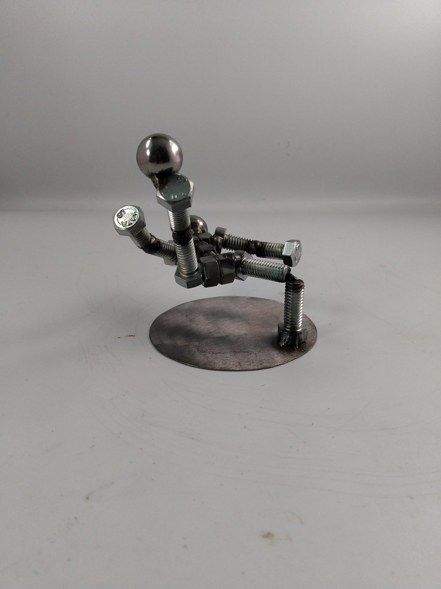 Soccer Player, Metal Bolt Figurine, Sports Figurine,  Miniature Athlete