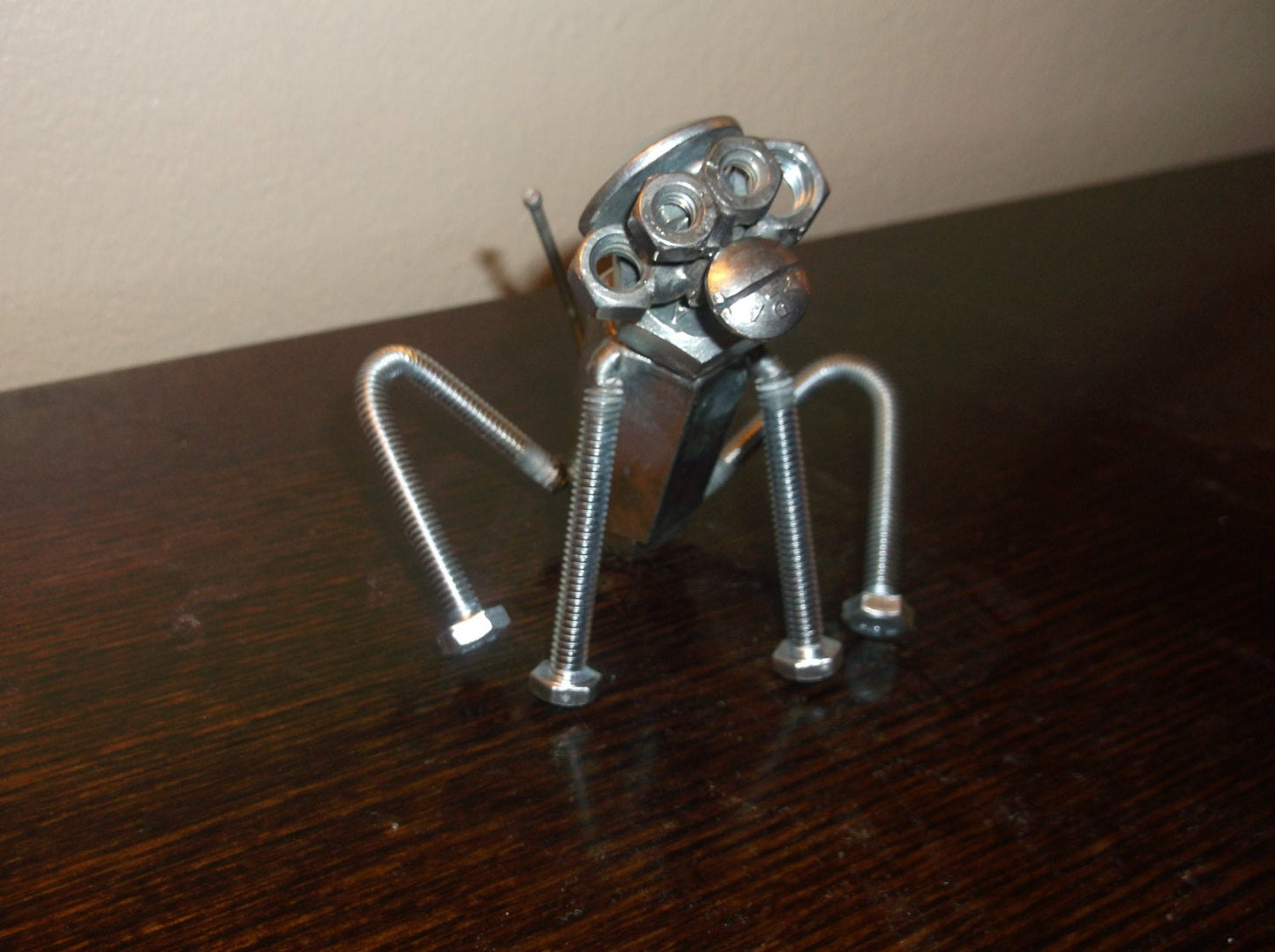 Monkey Miniature Figurine, recycled hardware welded metal art