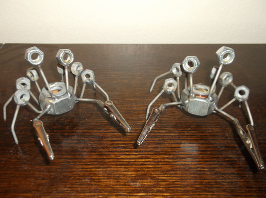 Crab Metal Sculpture ORANGE MARBLE