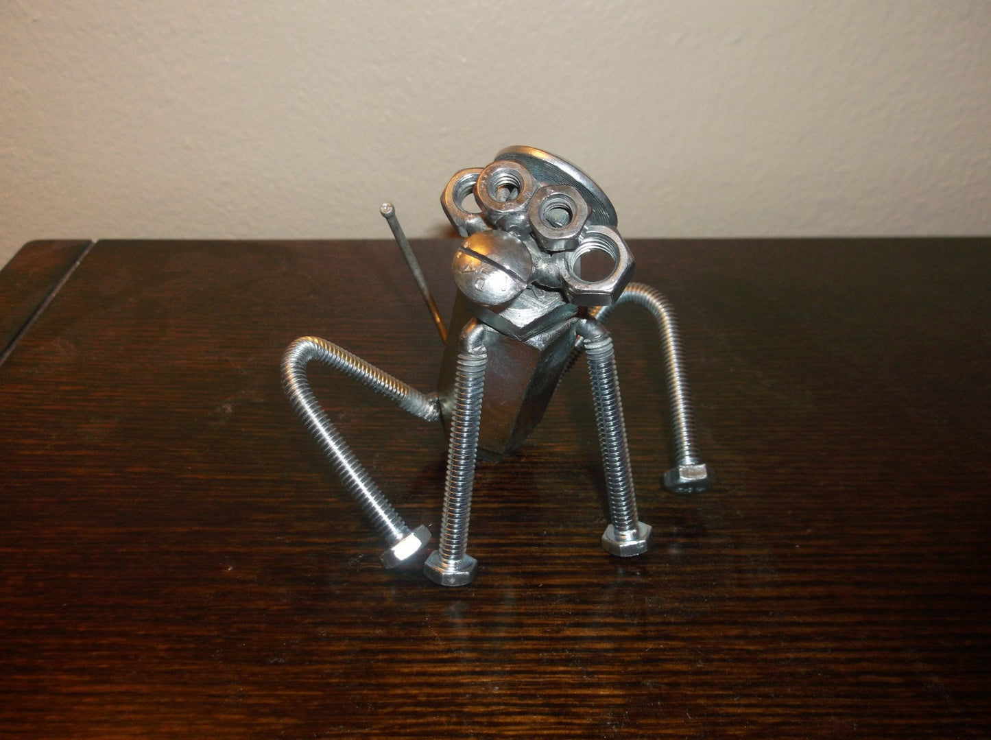 Monkey Miniature Figurine, recycled hardware welded metal art