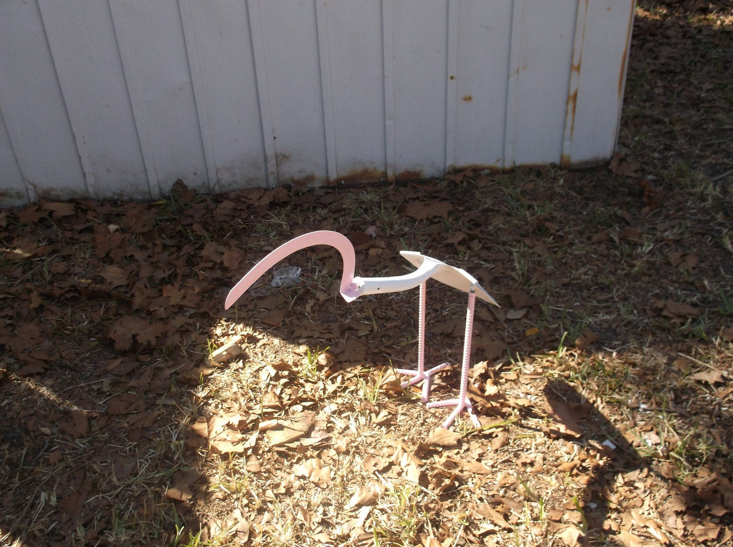 Ibis Metal Shovel Bird Garden Art, Garden Bird Sculpture