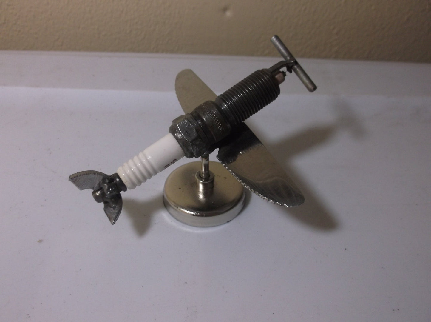 Airplane Model Spark Plug Sculpture Magnet