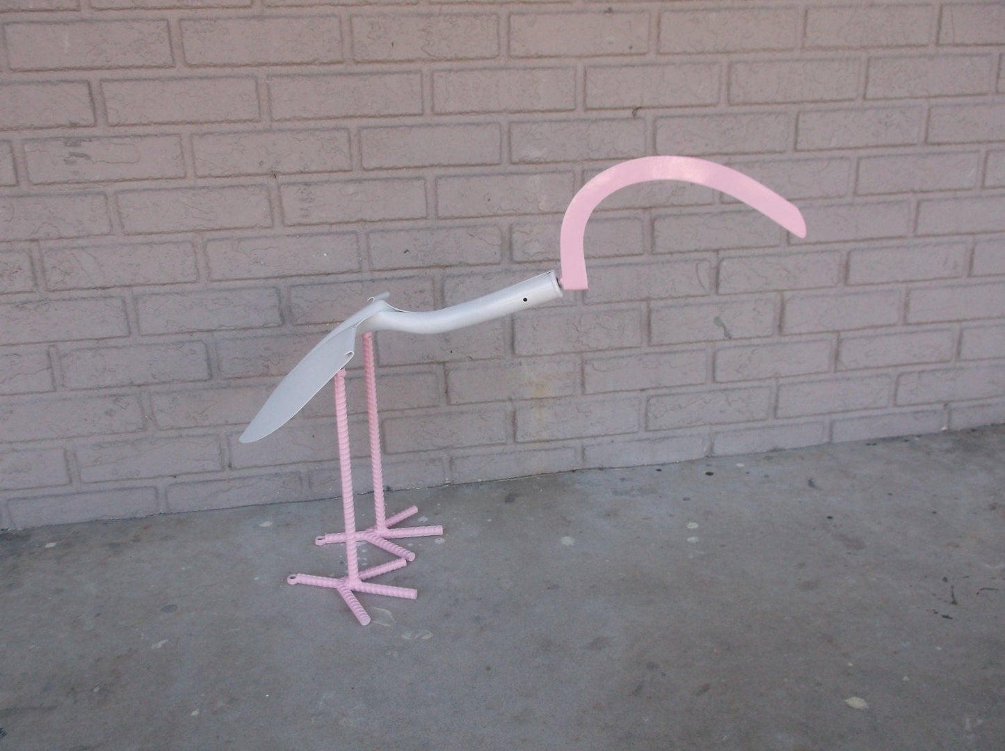 Ibis Metal Shovel Bird Garden Art, Garden Bird Sculpture