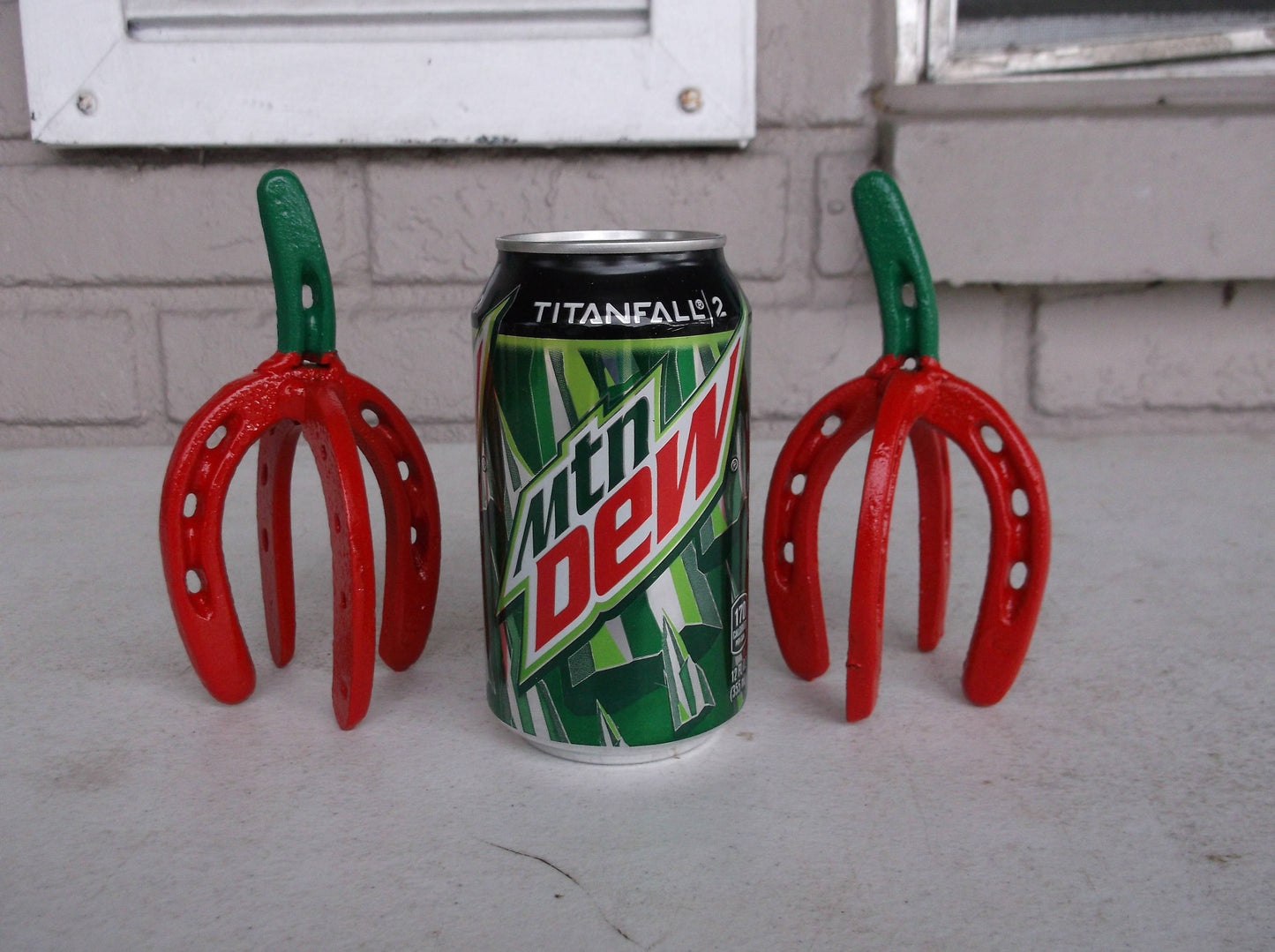 Horseshoe Apple, Upcycled Metal Art