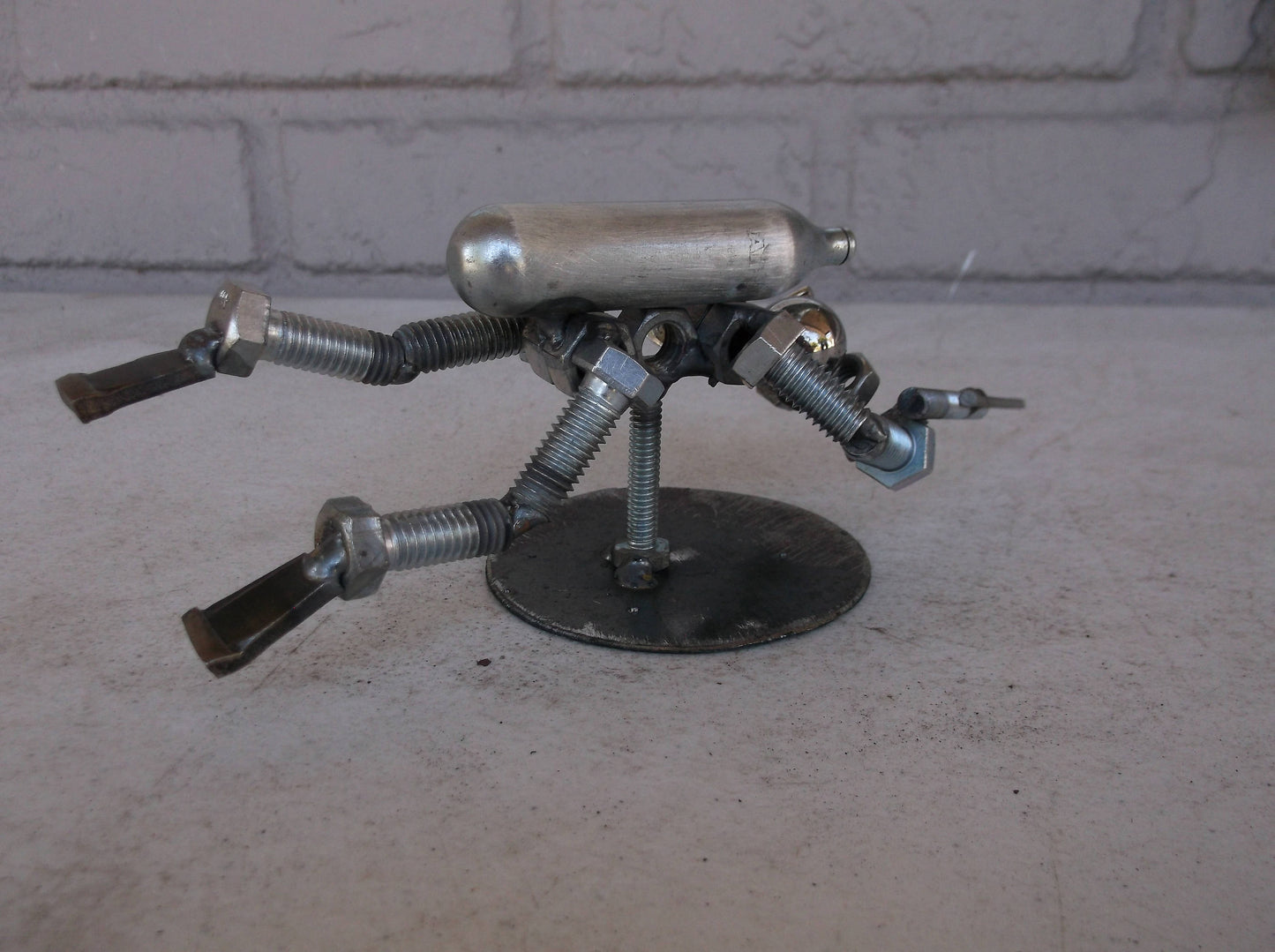 Scuba Diver Metal Bolt Figurine, Water Sports Welded Art