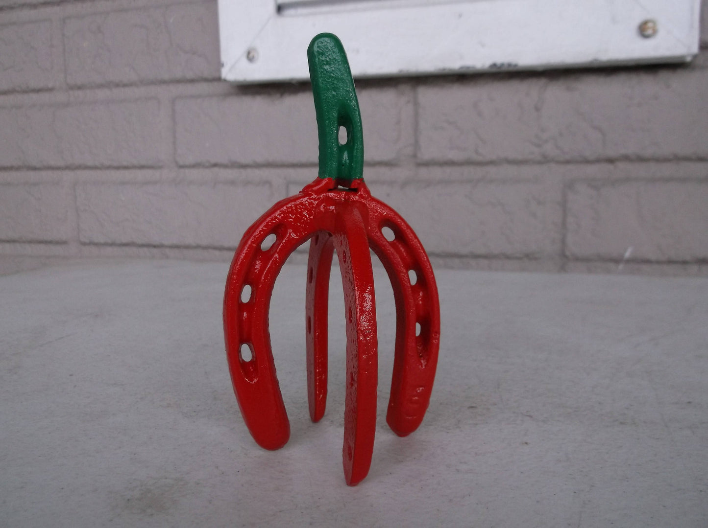 Horseshoe Apple, Upcycled Metal Art